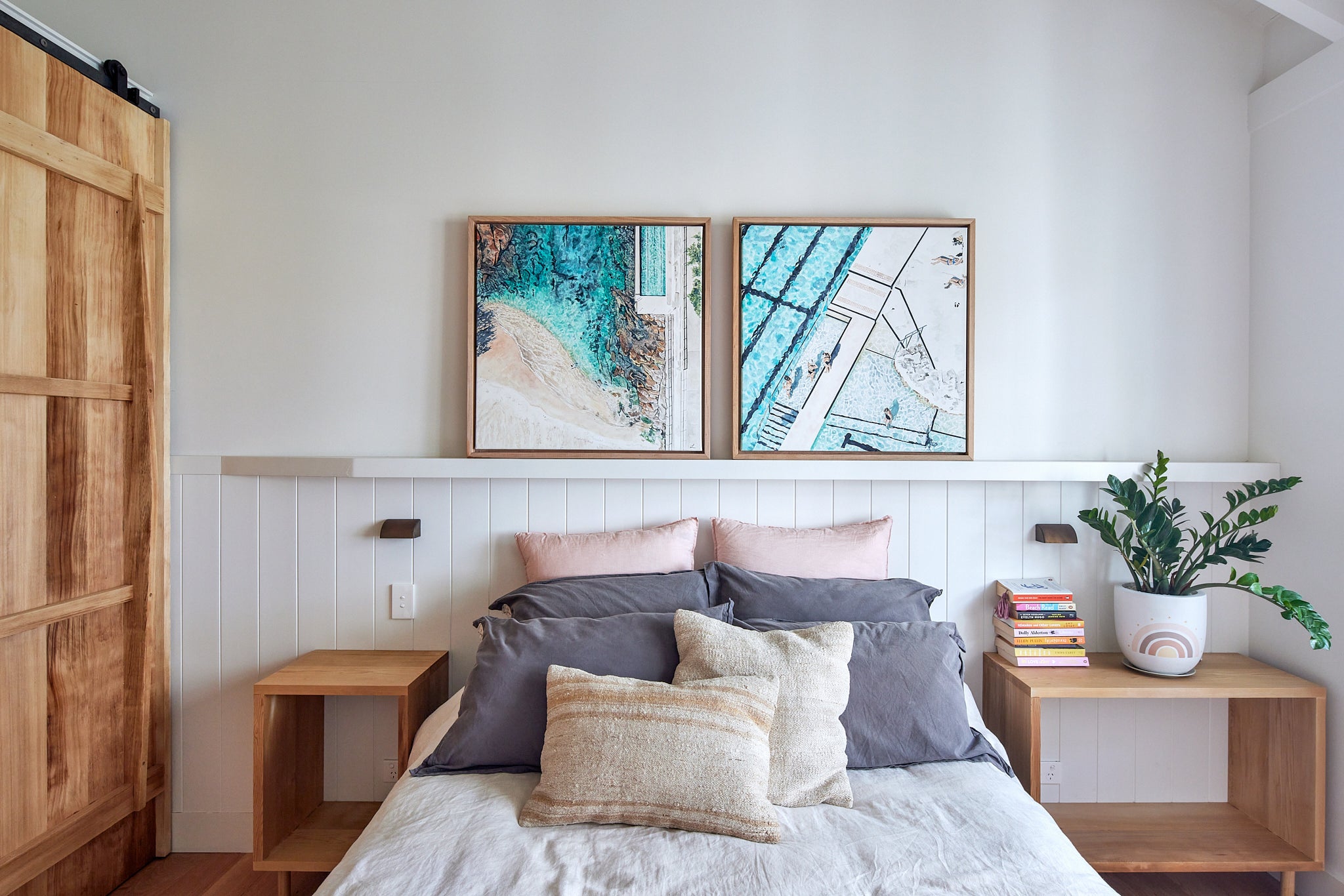 Beach Day at Clovelly - Original Watercolour on Canvas
