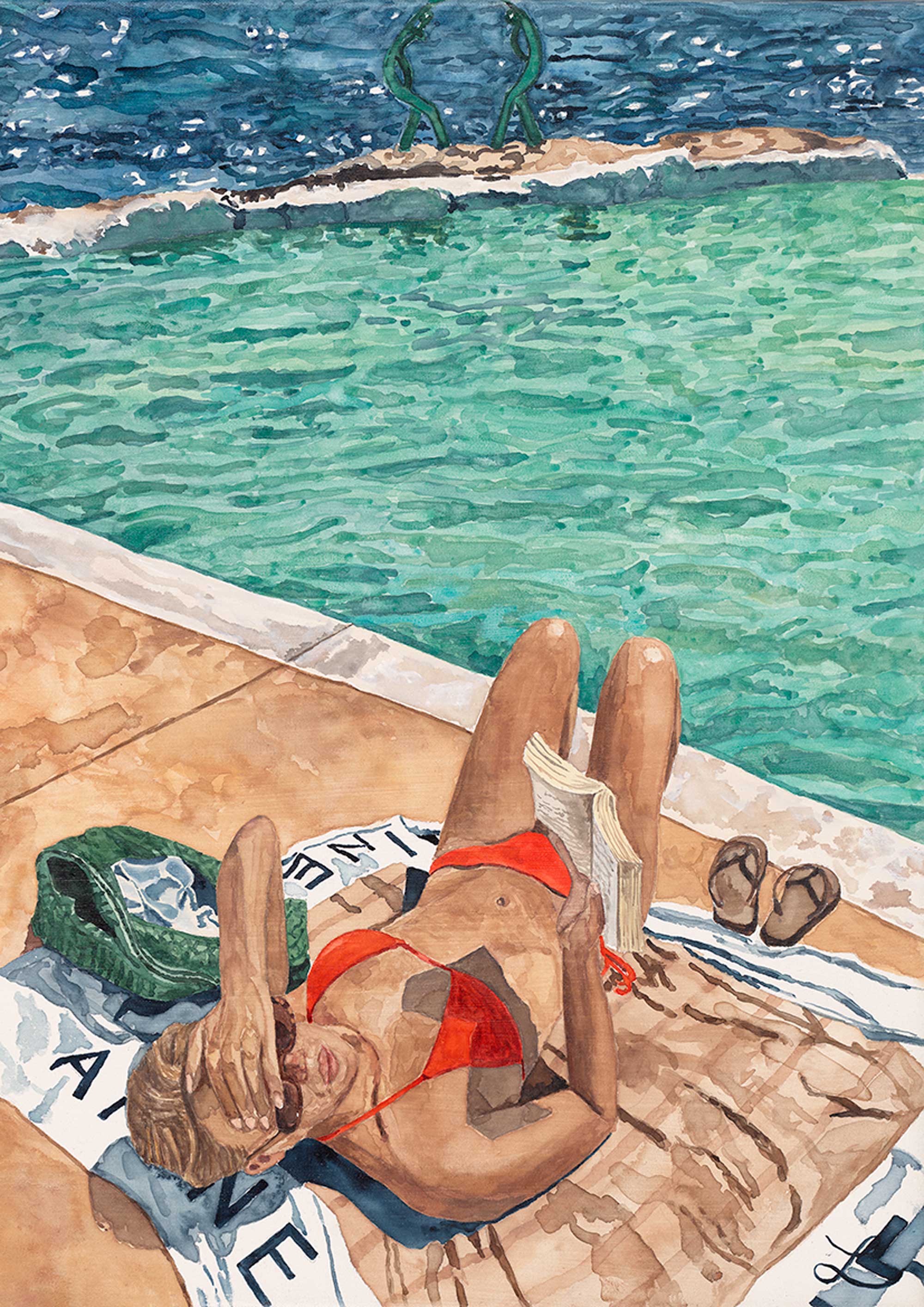 Between Dips: Limited Edition Watercolour Wall Print