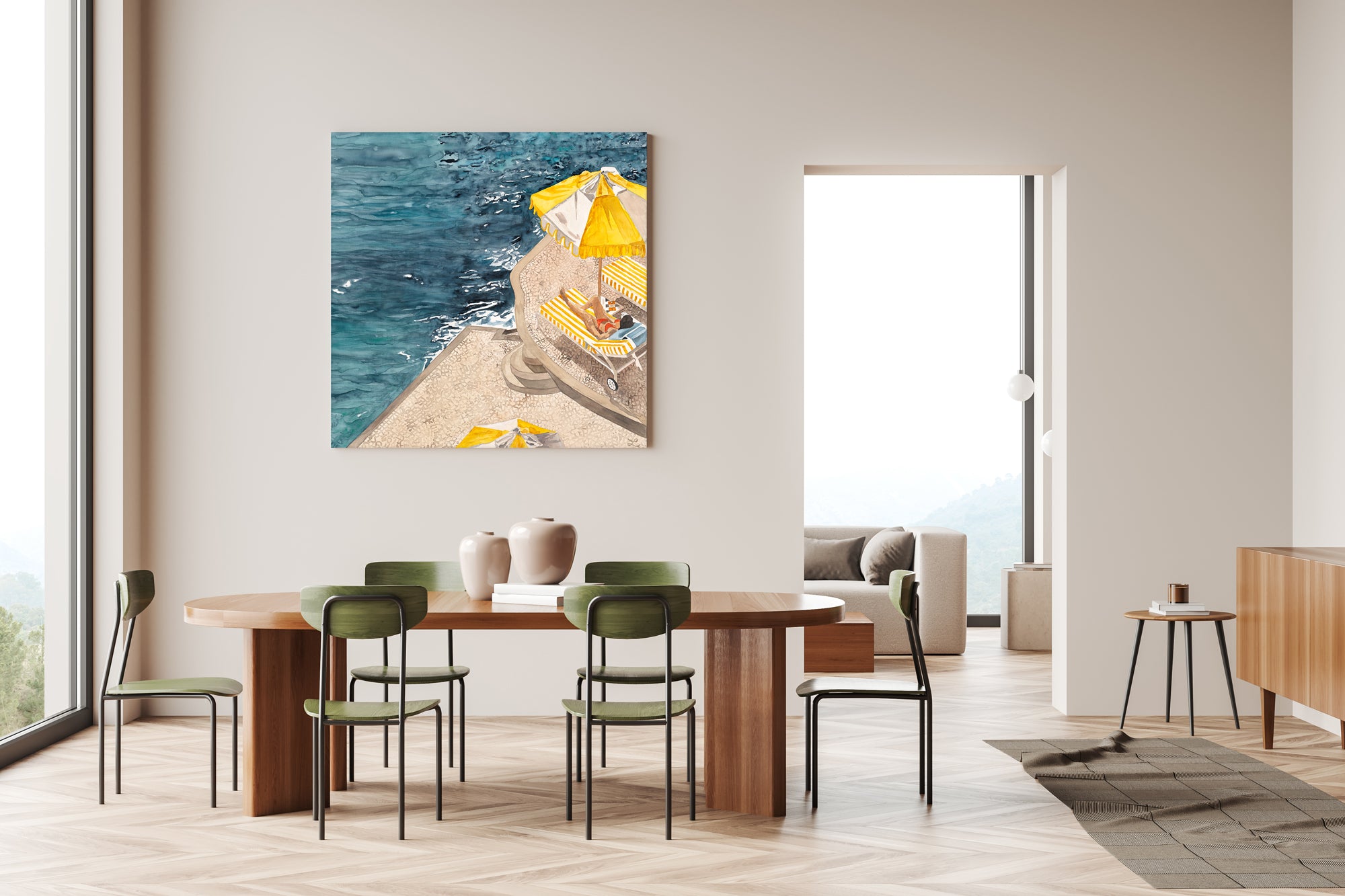 Bon Sol: Limited Edition Watercolour Canvas Print