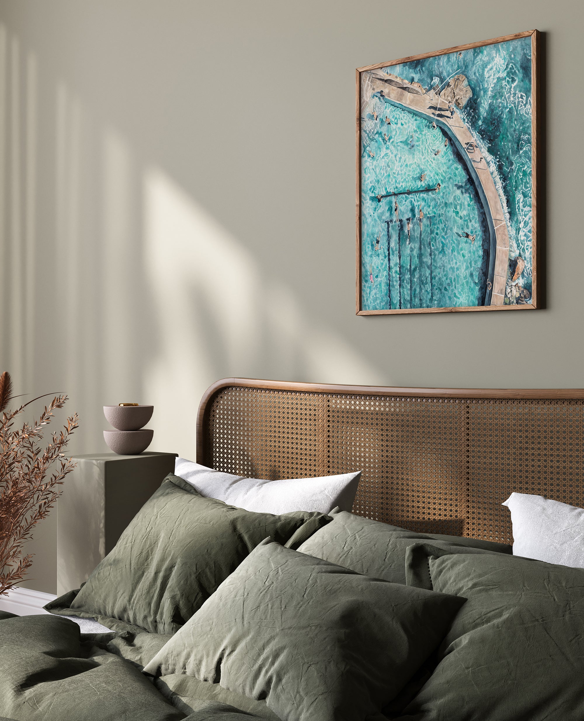 Bronte Bathing: Limited Edition Watercolour Wall Print