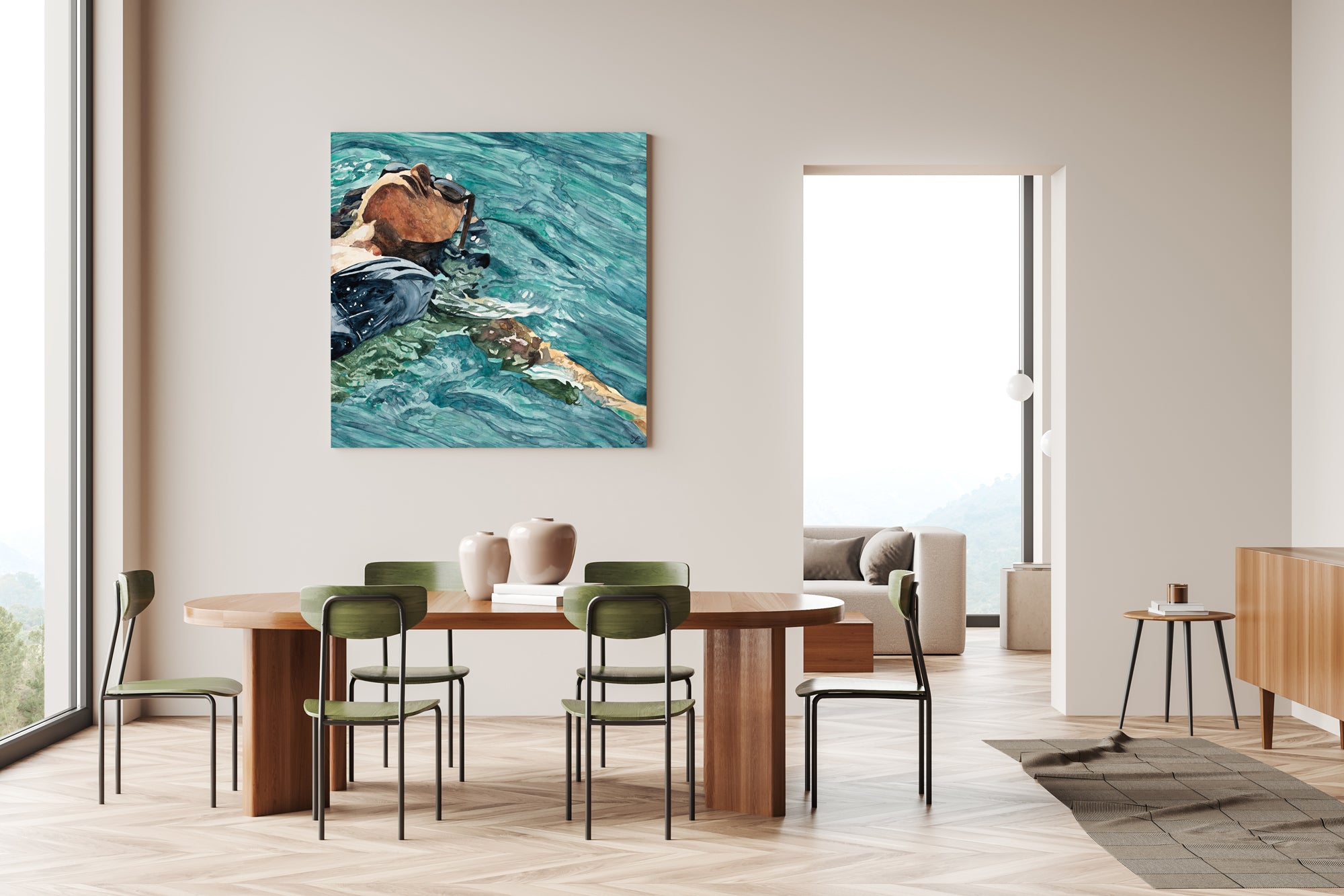 Calm: Limited Edition Watercolour Canvas Print