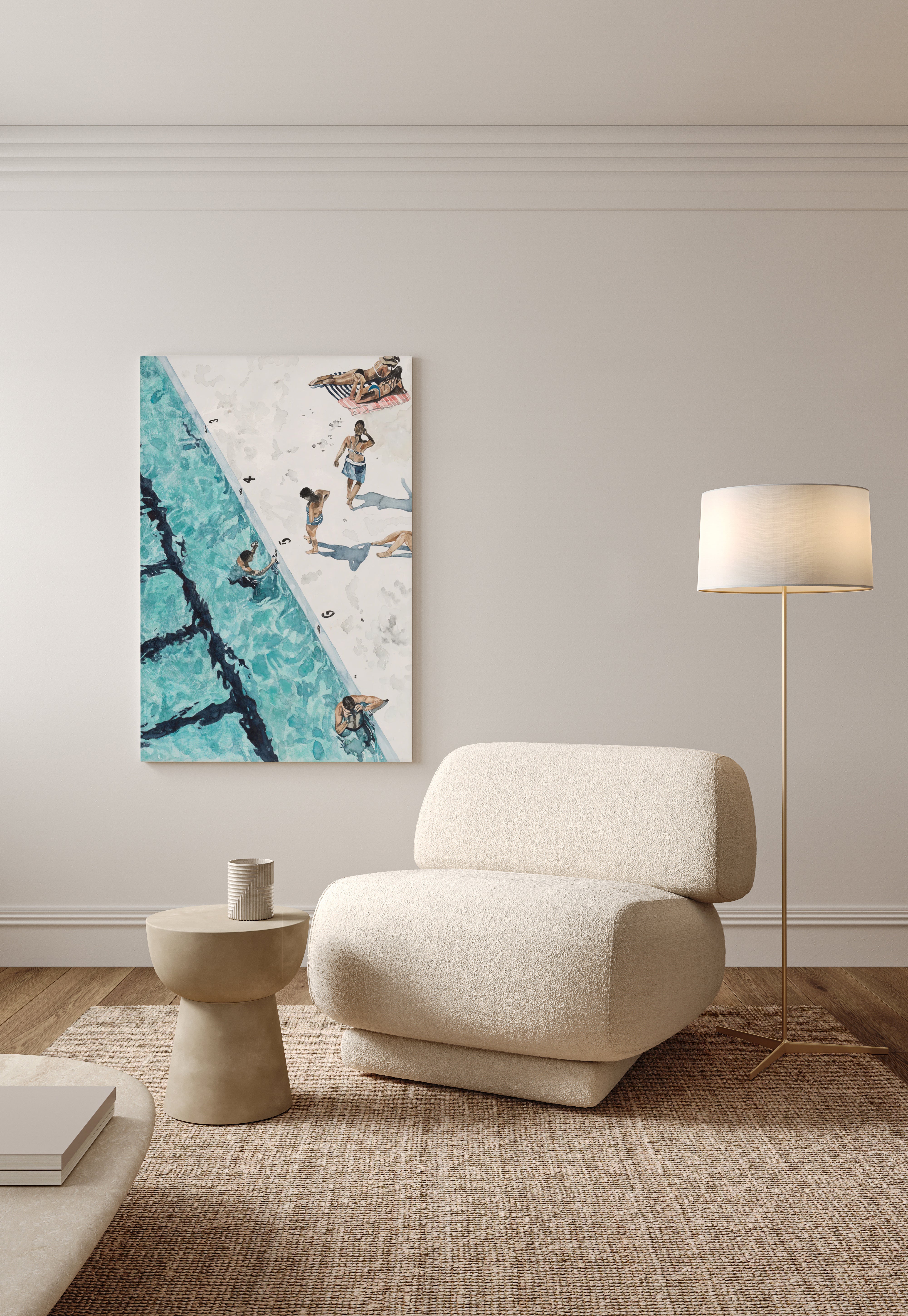 In the Slow Lane: Limited Edition Watercolour Canvas Print