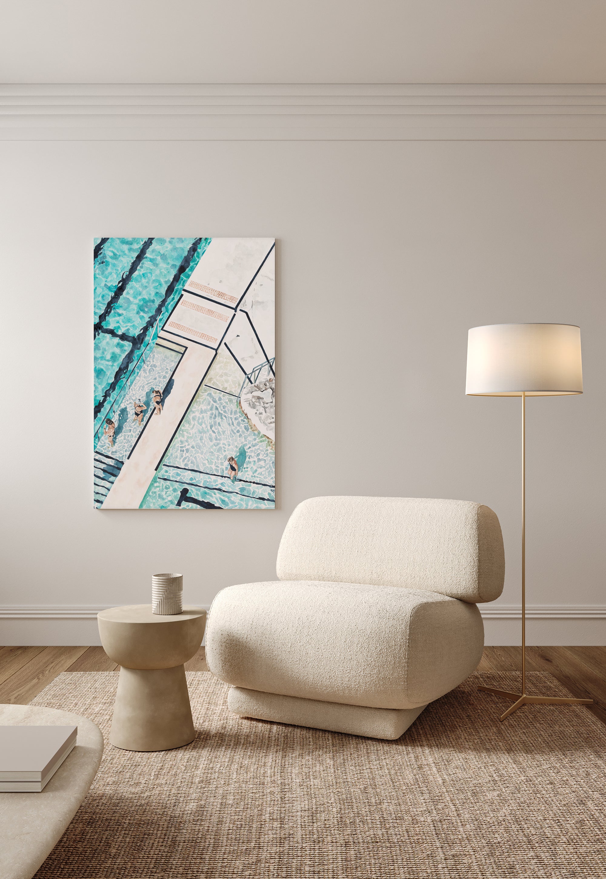 Dipping Days: Limited Edition Watercolour Canvas Print