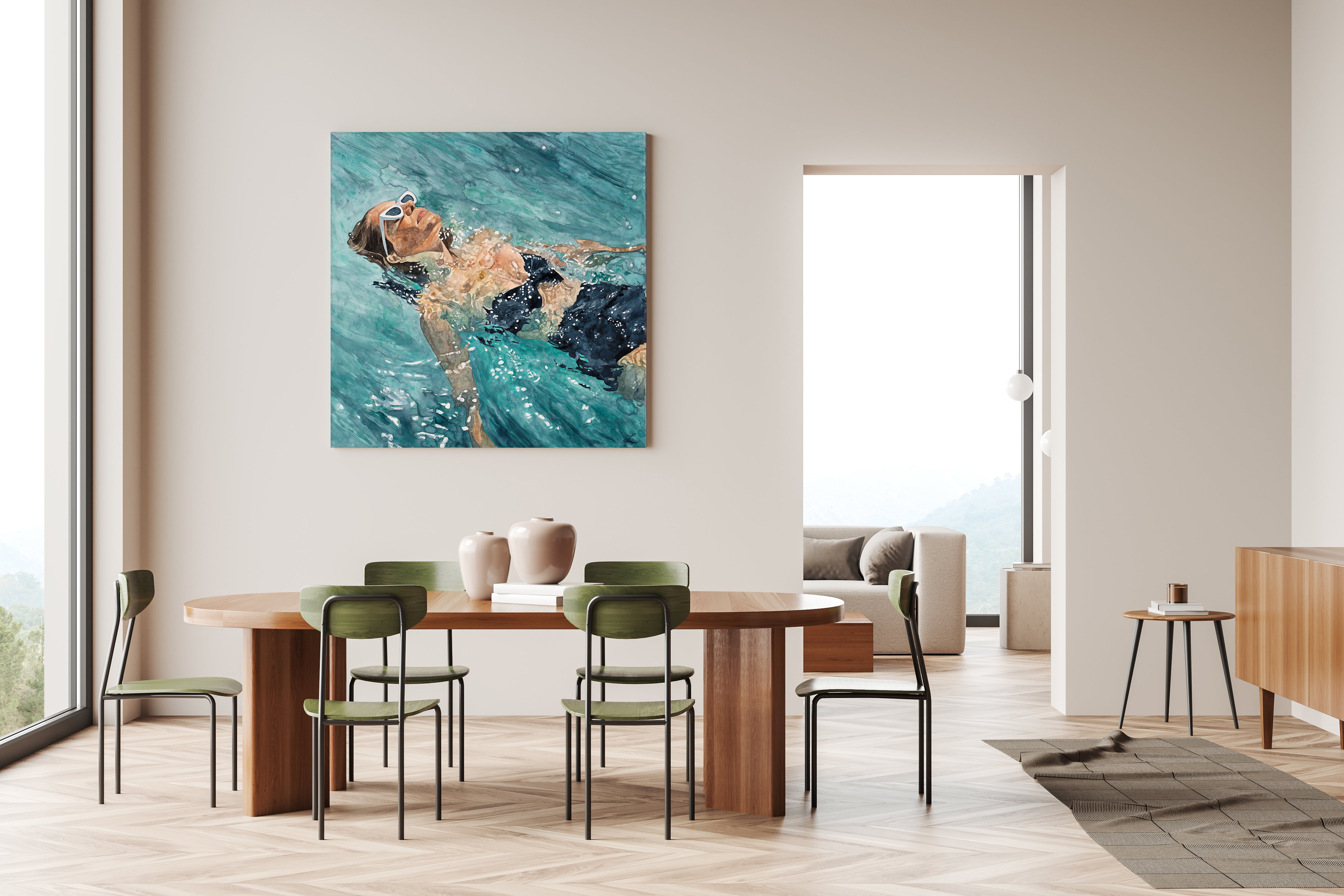 Flow State: Limited Edition Watercolour Canvas Print