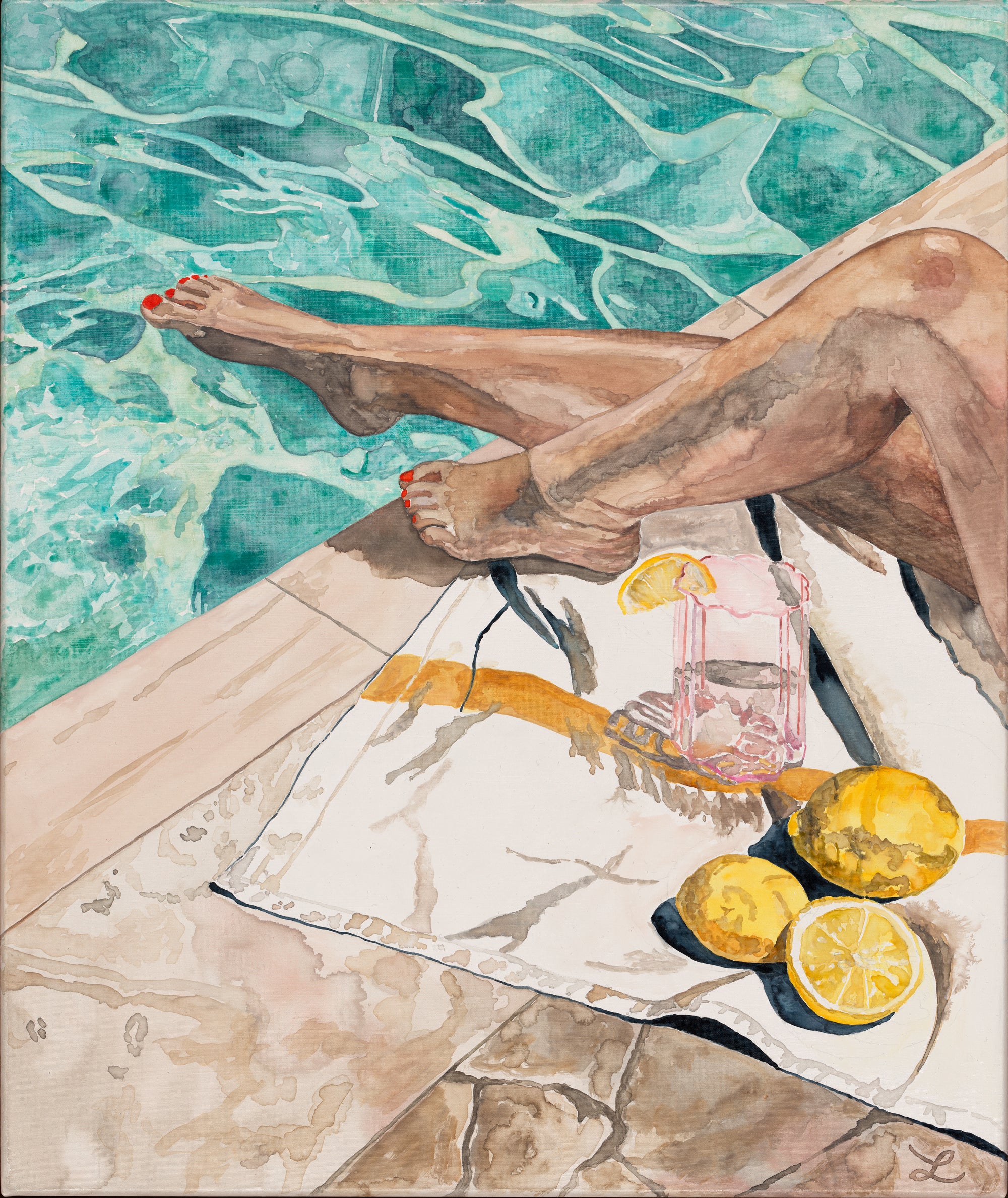 Gin With A Twist - Original Watercolour on Canvas