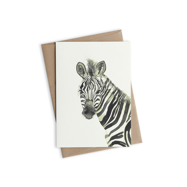 Greeting Card - Zeus the Zebra