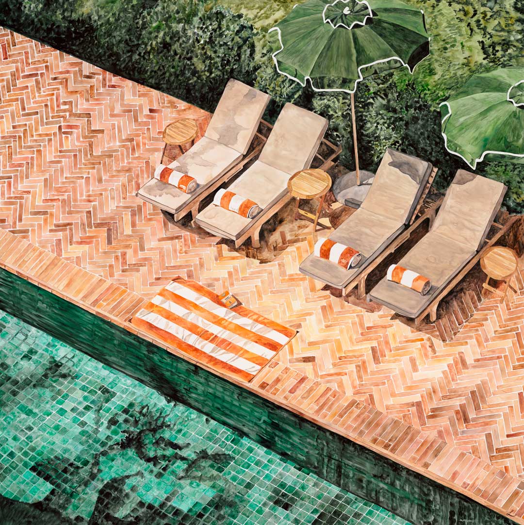 Summer Vacay: Limited Edition Watercolour Paper Print