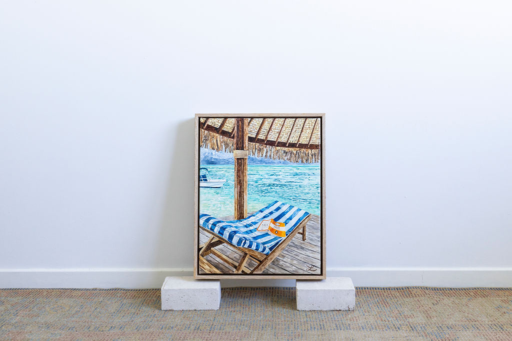 Stillness by the Sea- Original Watercolour and gouache on Canvas
