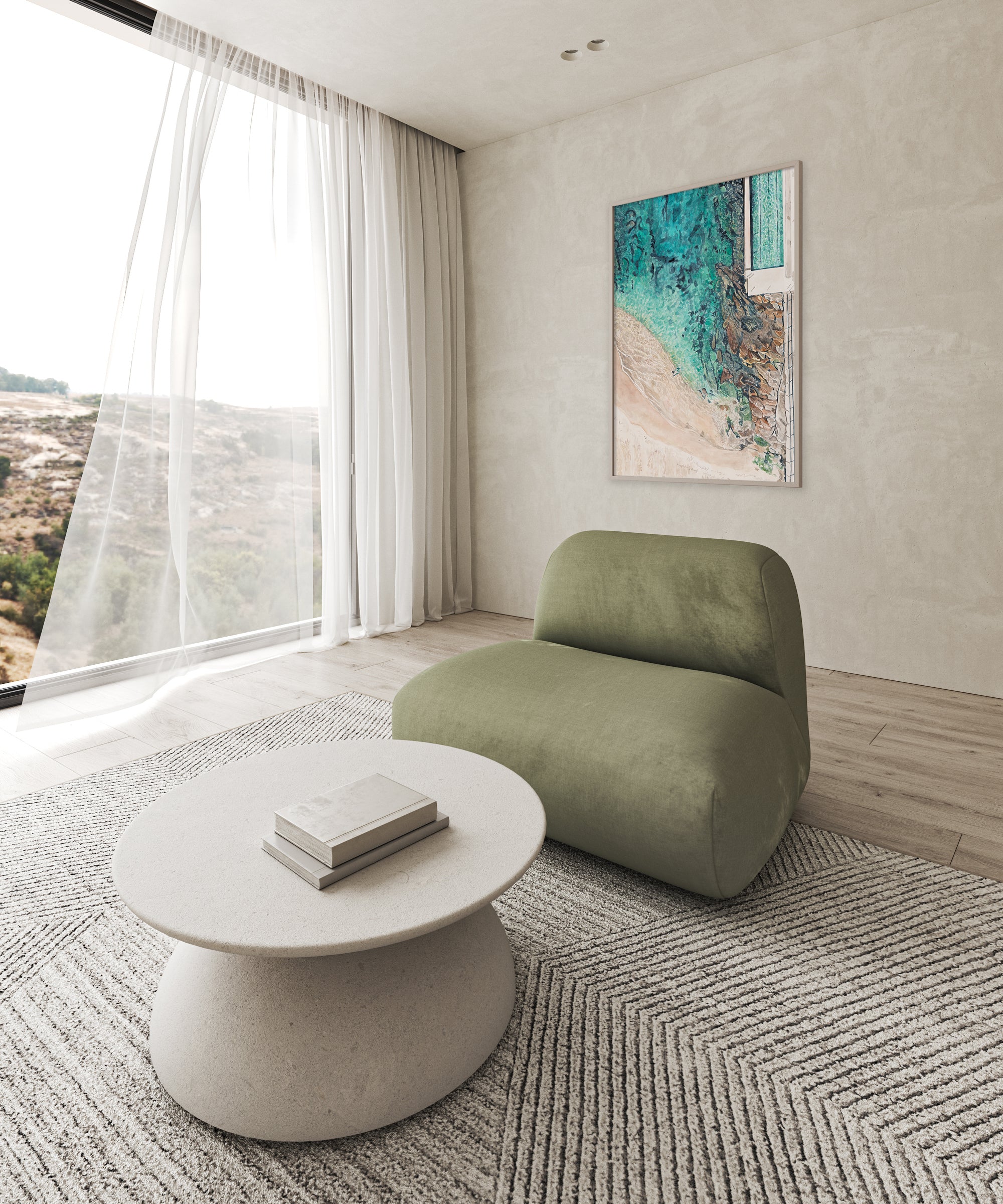 Beach Day at Clovelly: Limited Edition Watercolour Wall Print