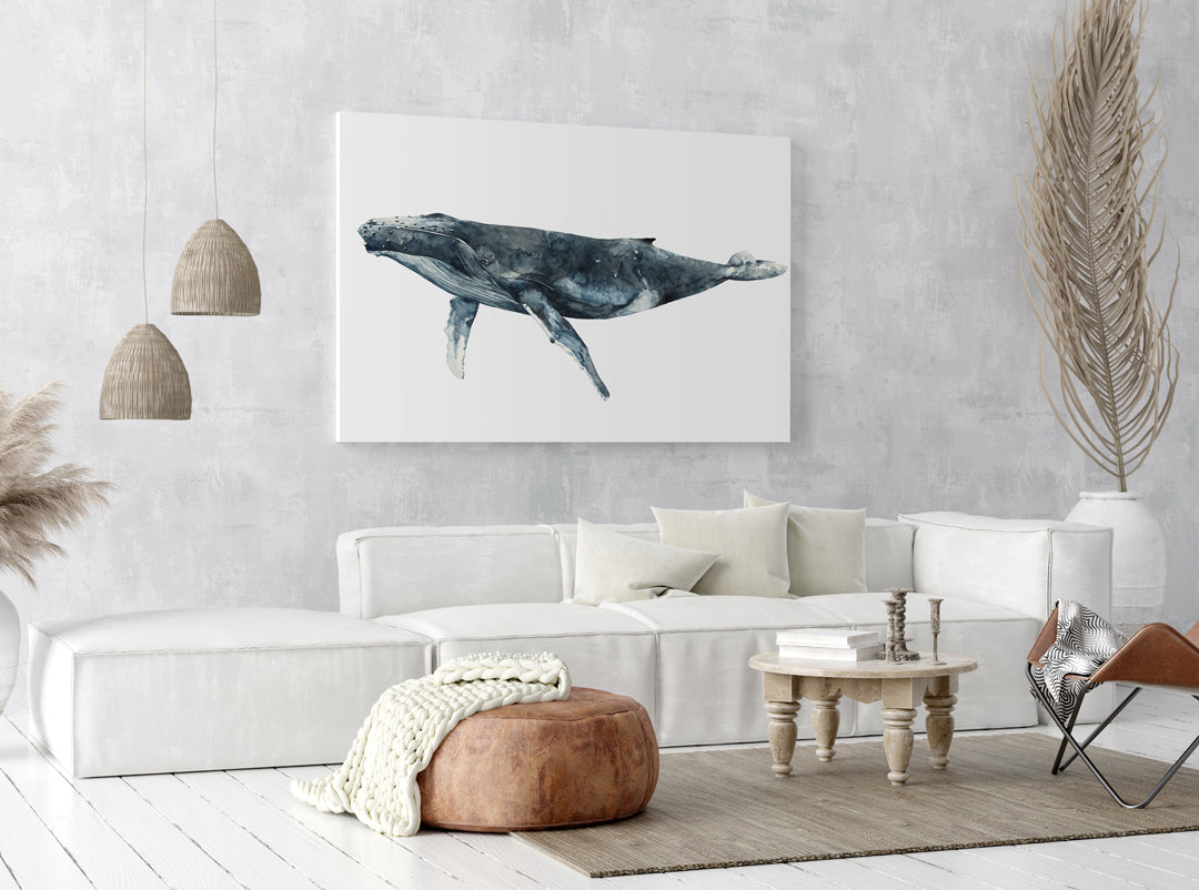 Avalon the Humpback Whale: Limited Edition Watercolour Canvas Print