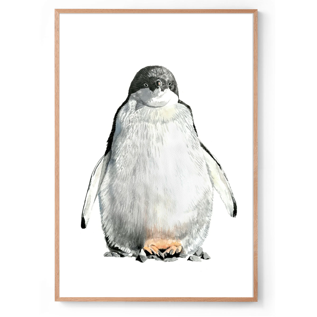 Pebble's the Penguin: Watercolour Wall Print