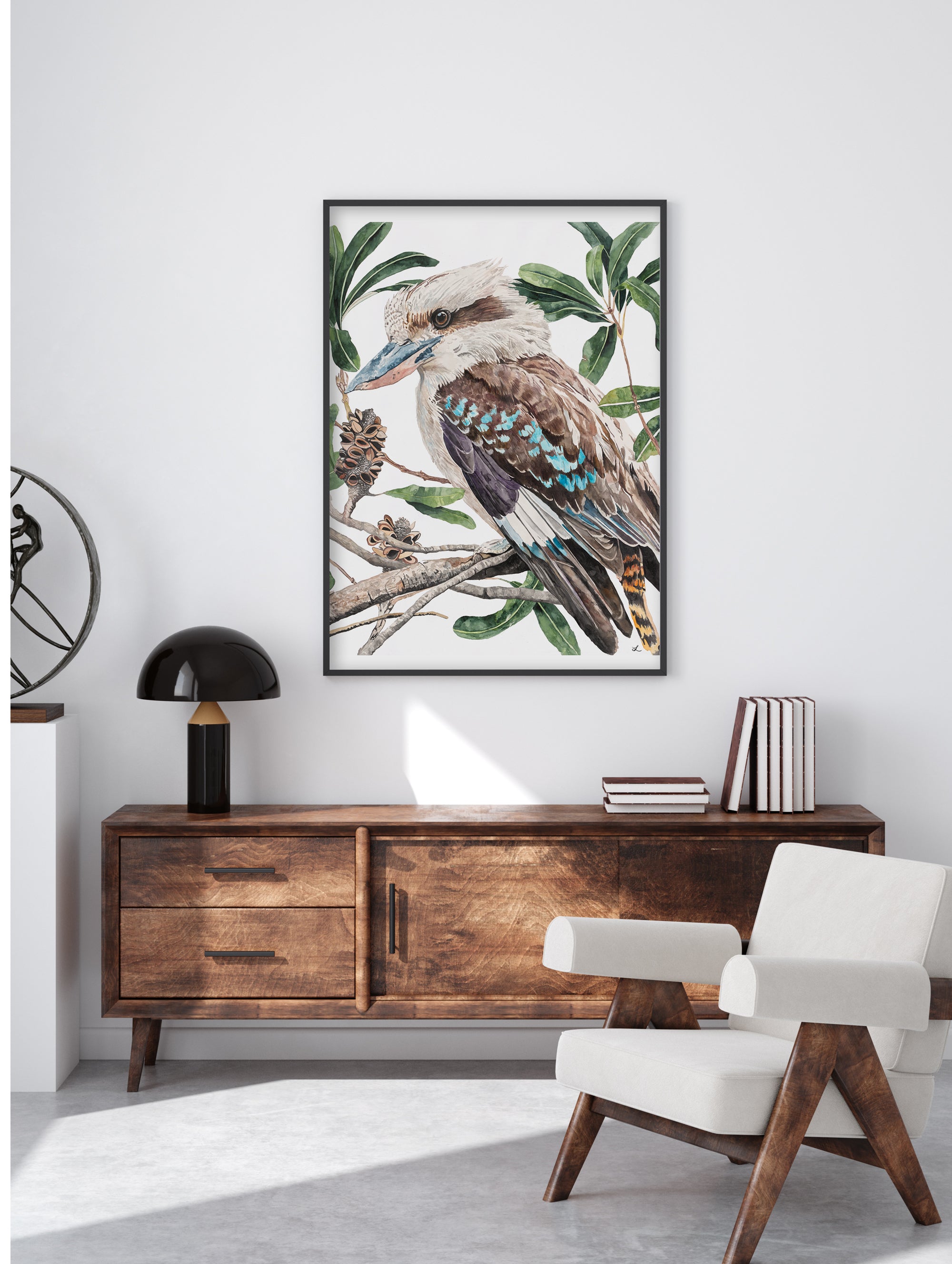 The Bushman's Clock: Limited Edition Watercolour Wall Print by