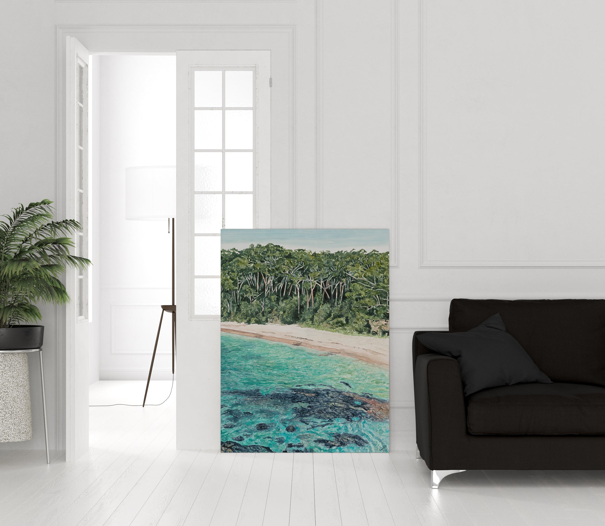 Somewhere South: Limited Edition Watercolour Canvas Print