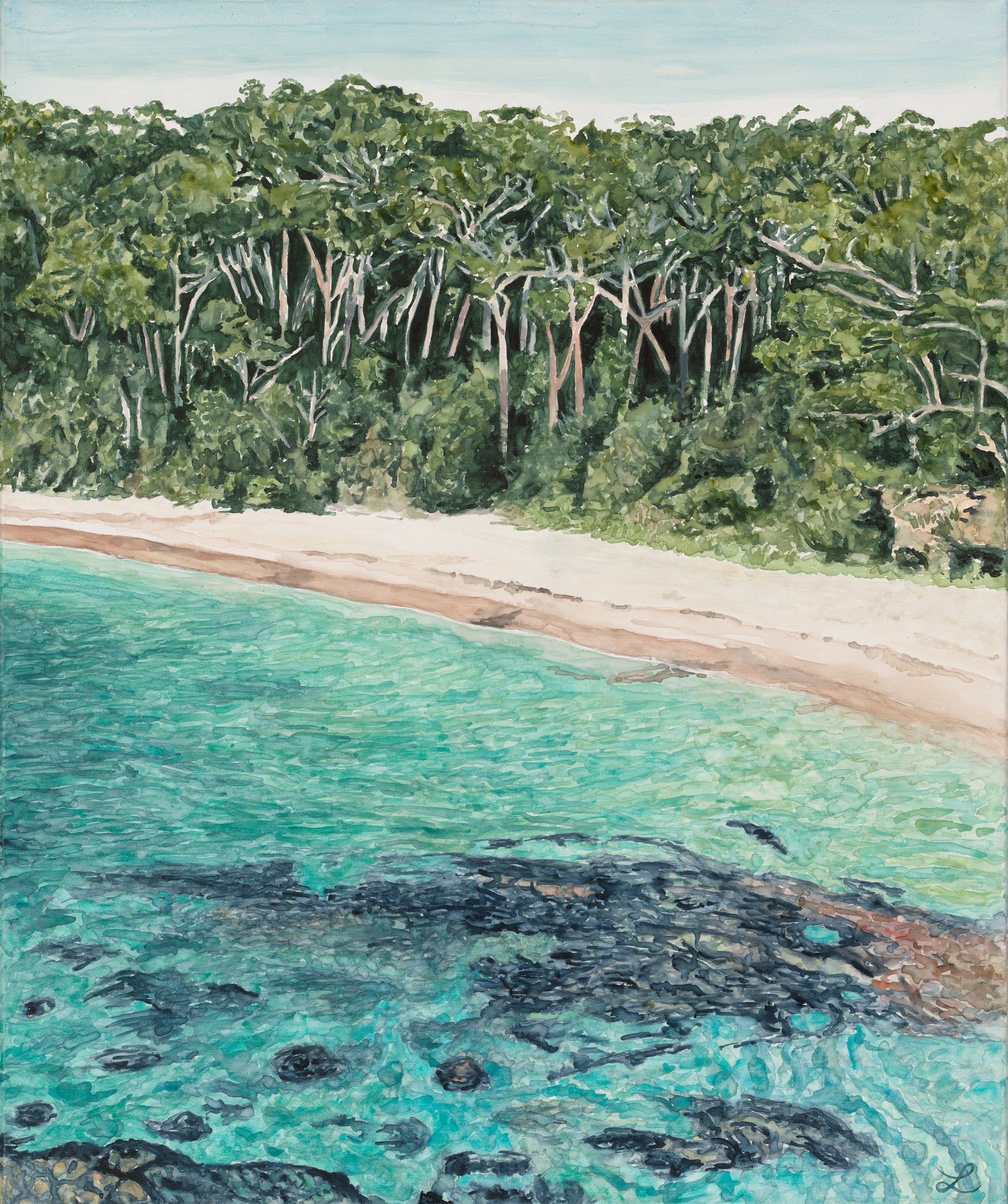 Somewhere South - Original Watercolour on Canvas