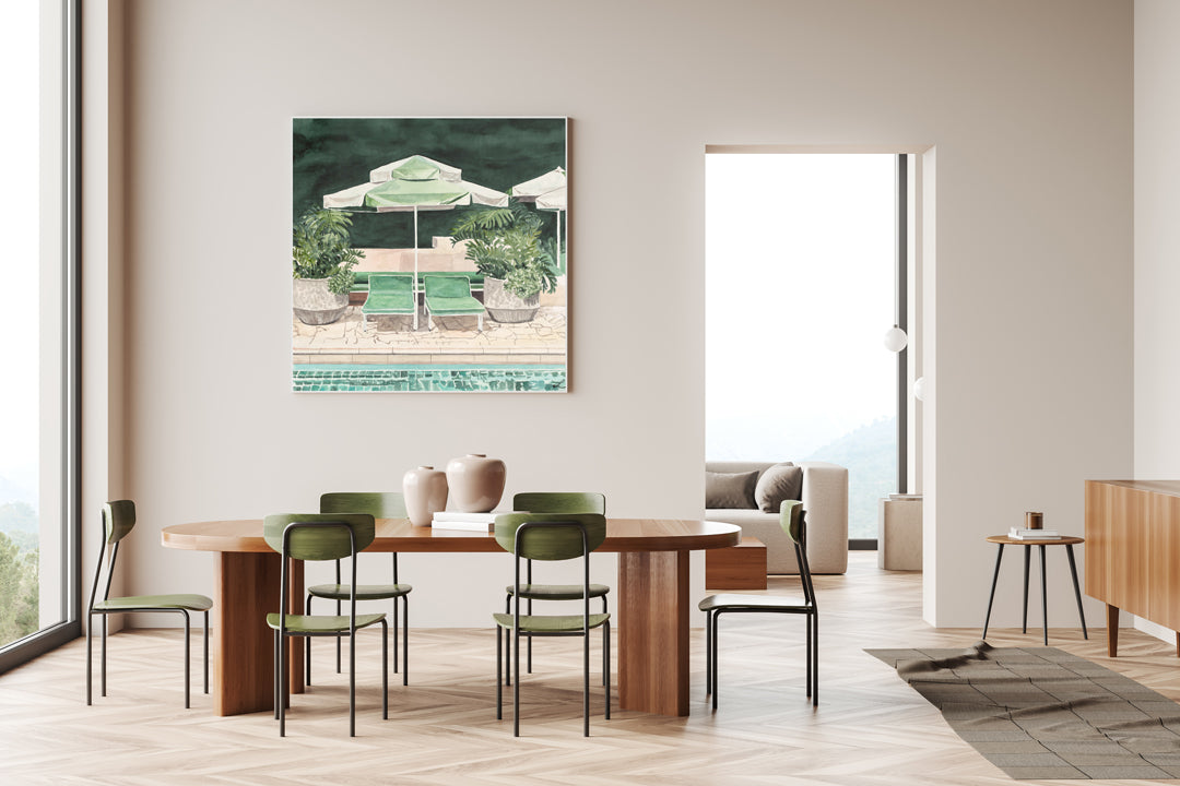 Pool Daze: Limited Edition Watercolour Canvas Print