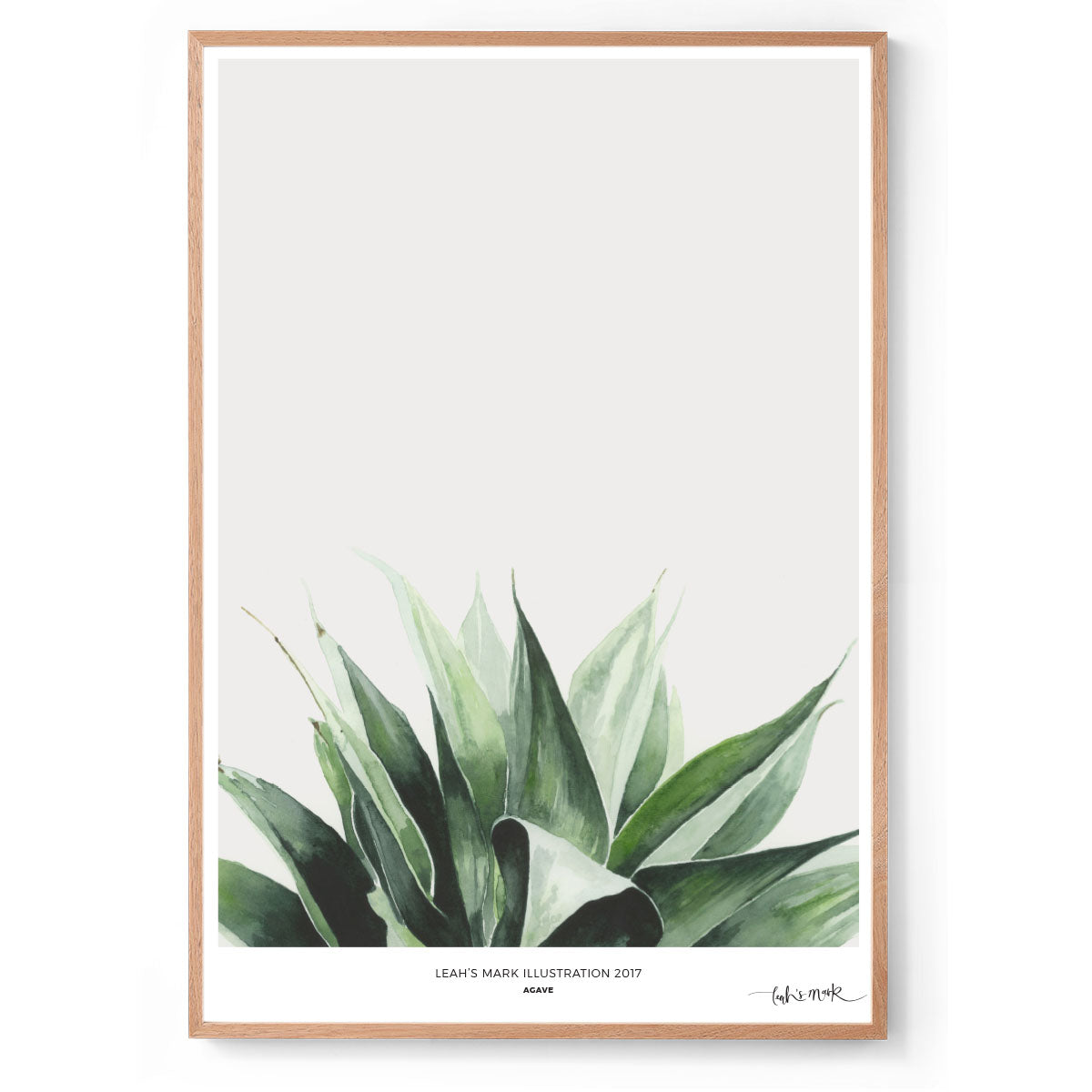 Agave: Watercolour Wall Print