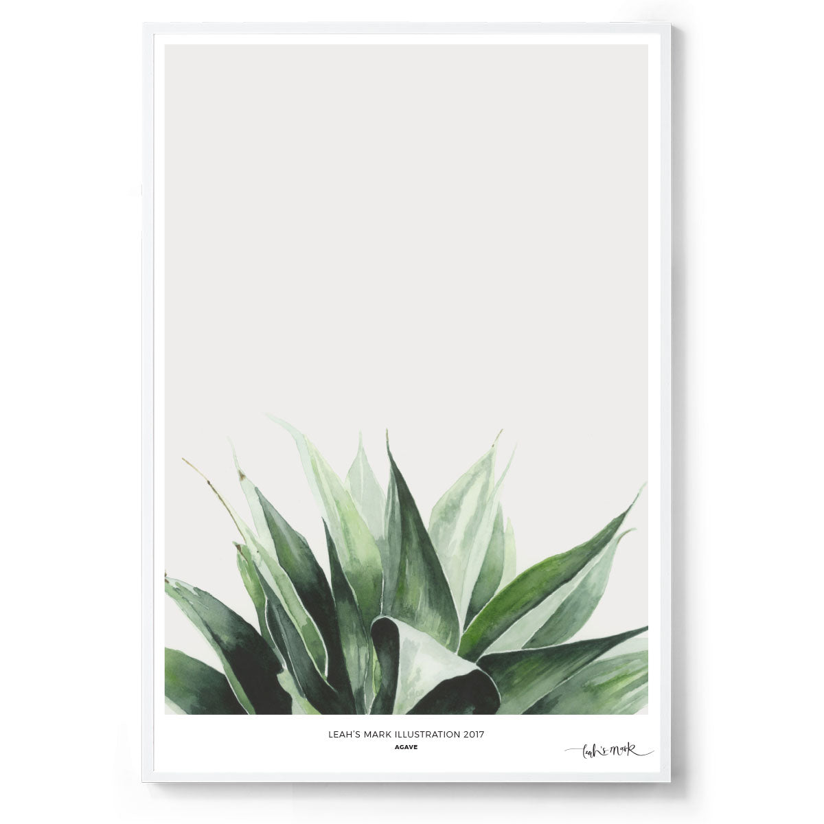 Agave: Watercolour Wall Print