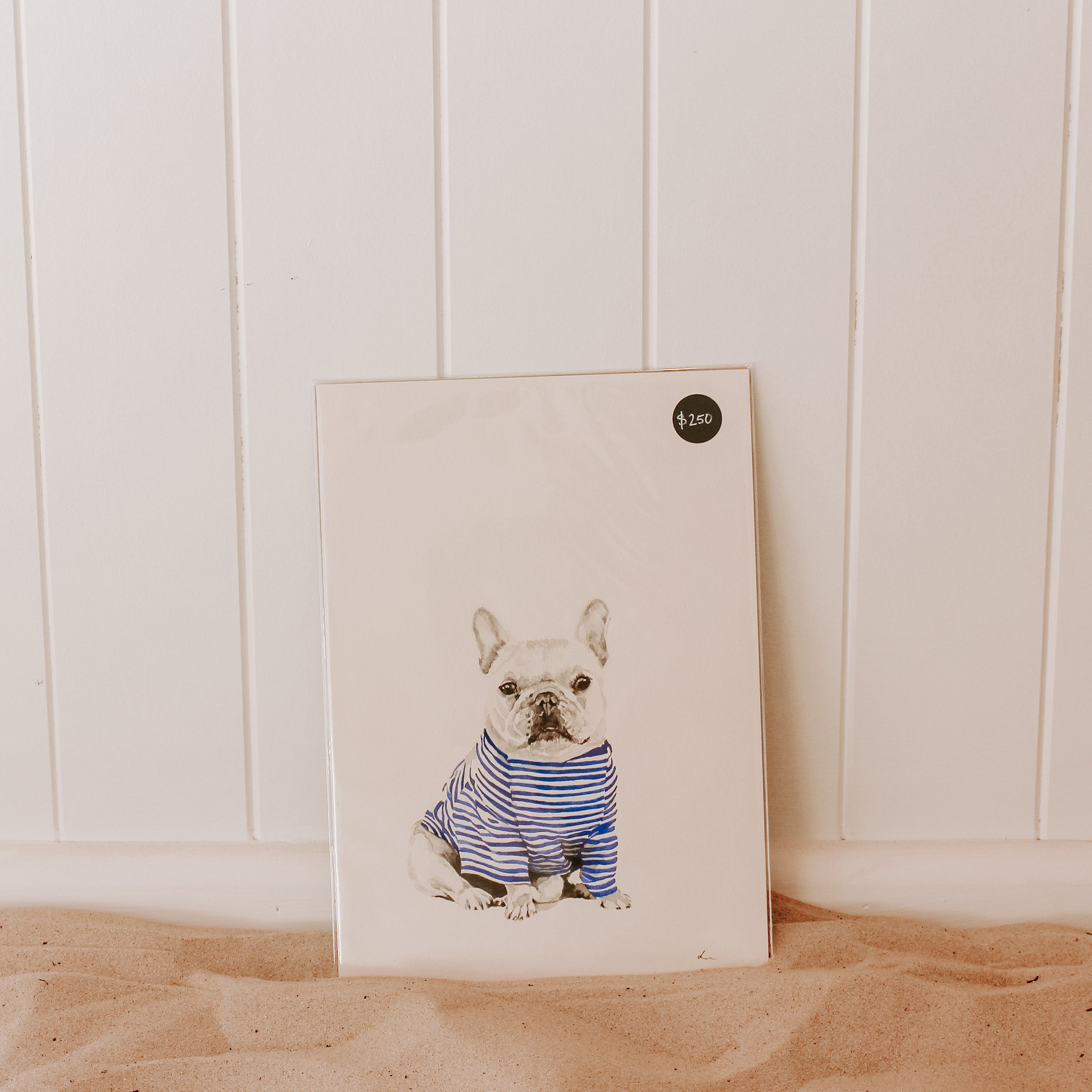 Boathouse Stripes II: Original Watercolour Wall Artwork