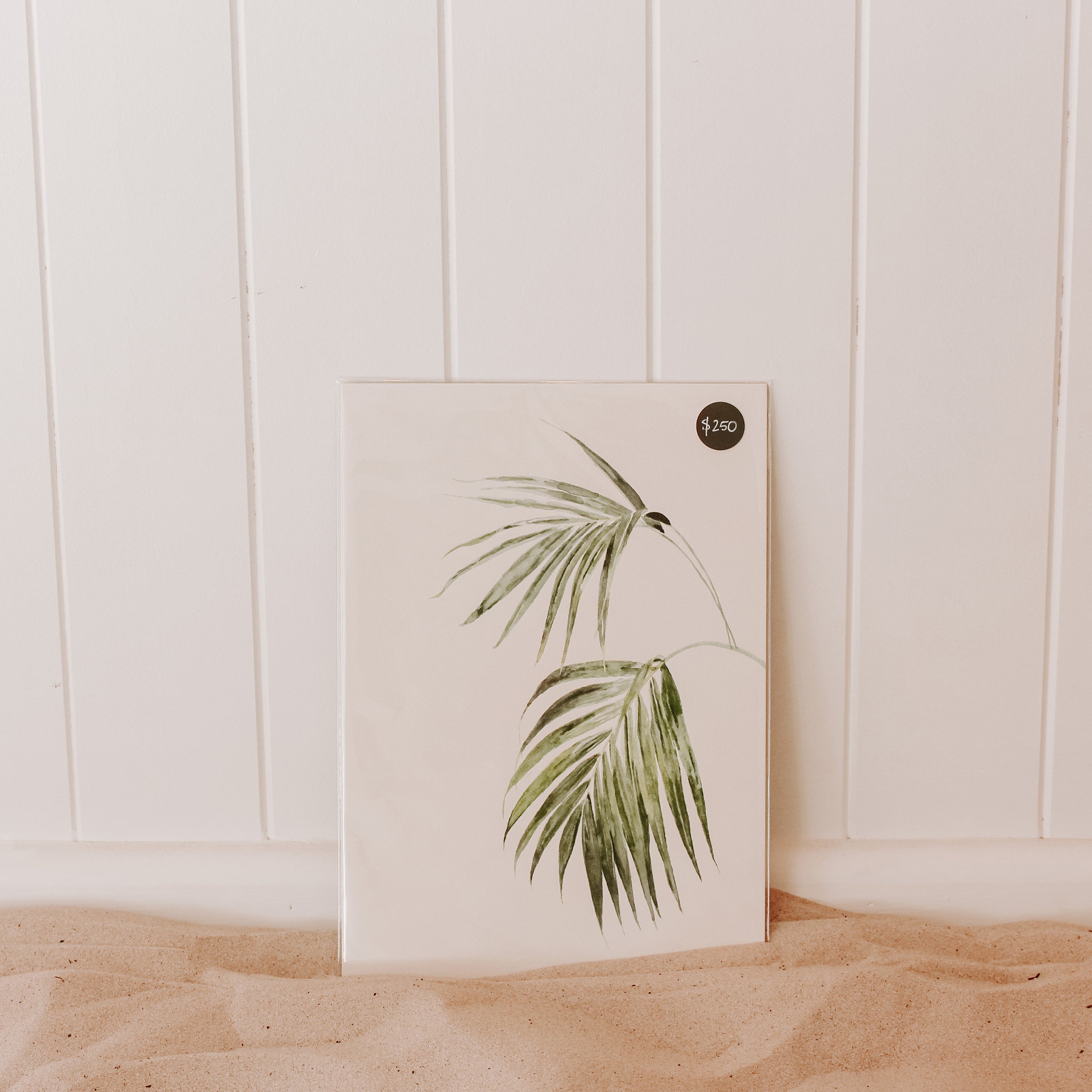 Golden Palm: Original Watercolour Wall Artwork