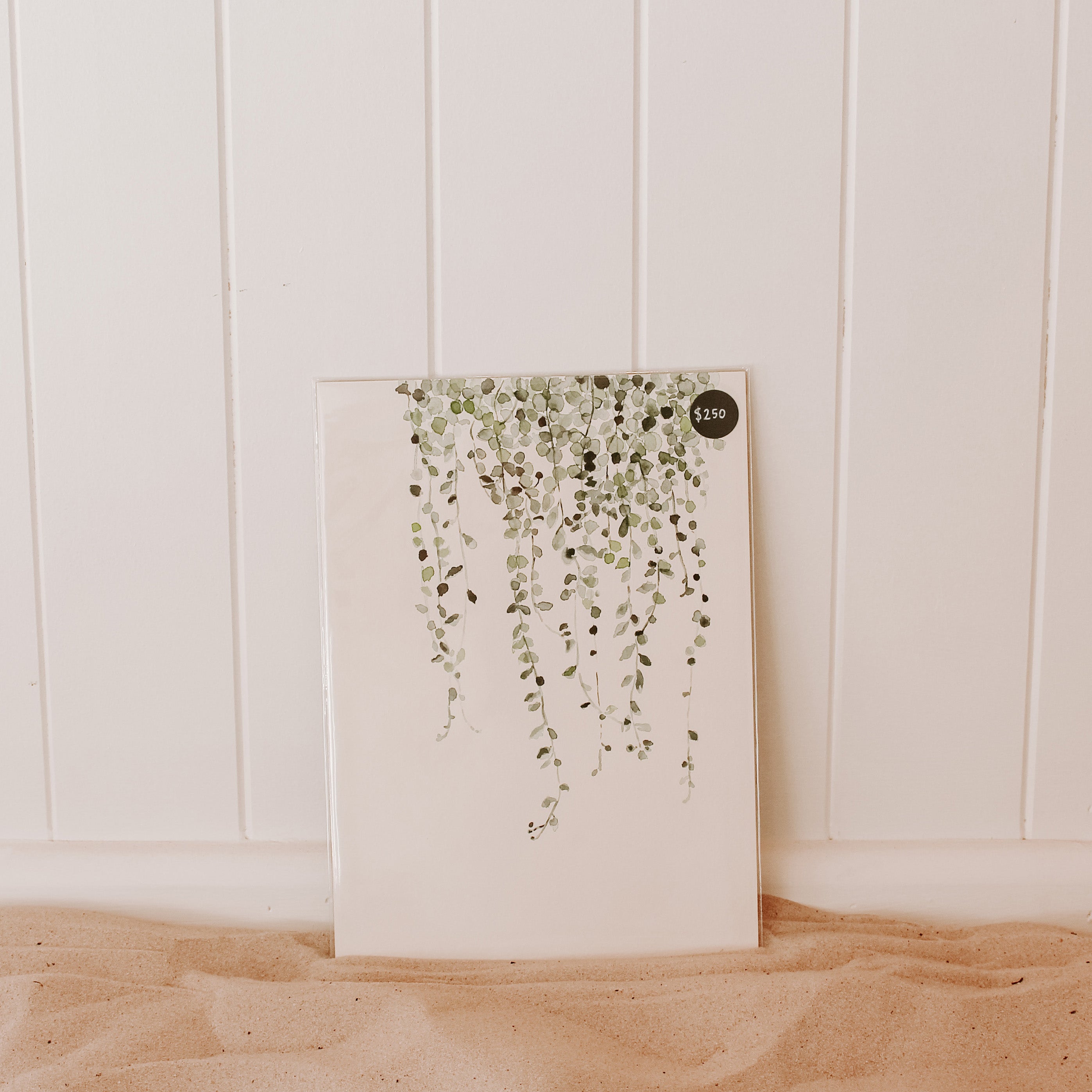 Hanging Pearls: Original Watercolour Wall Artwork