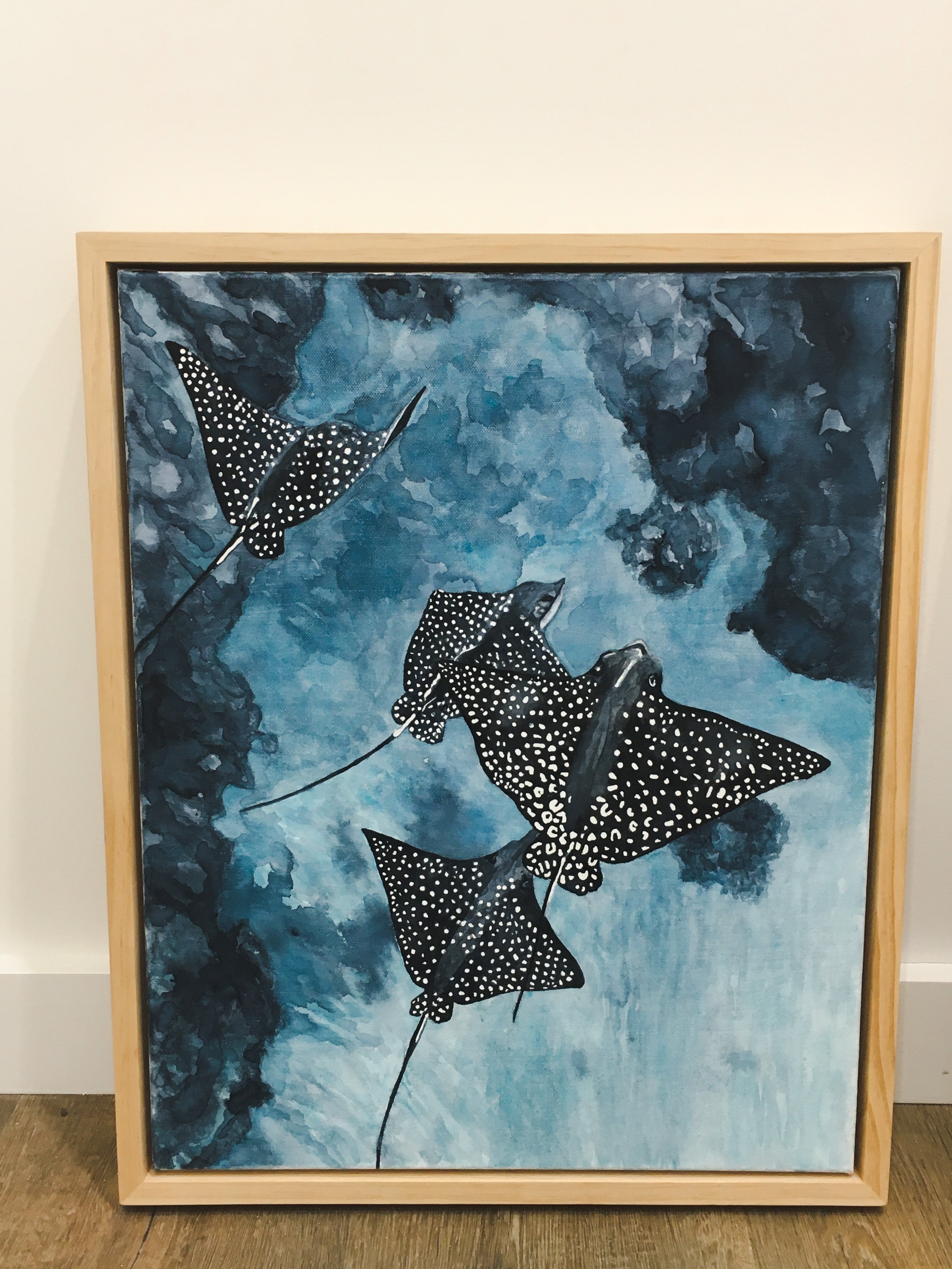 Rays of Sunshine: Original watercolour on canvas