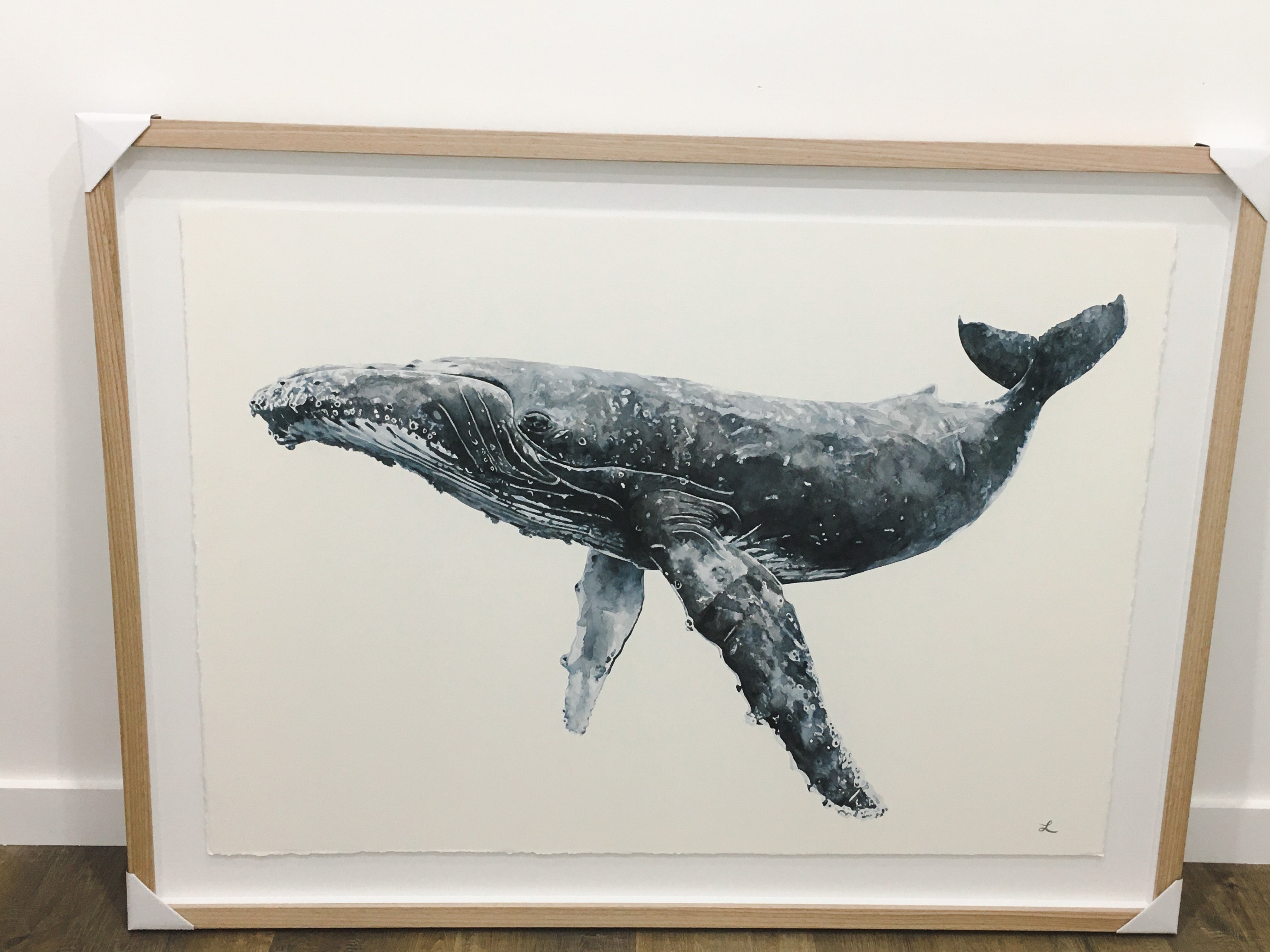 NEWPORT - The Hump Back Whale Original Watercolour