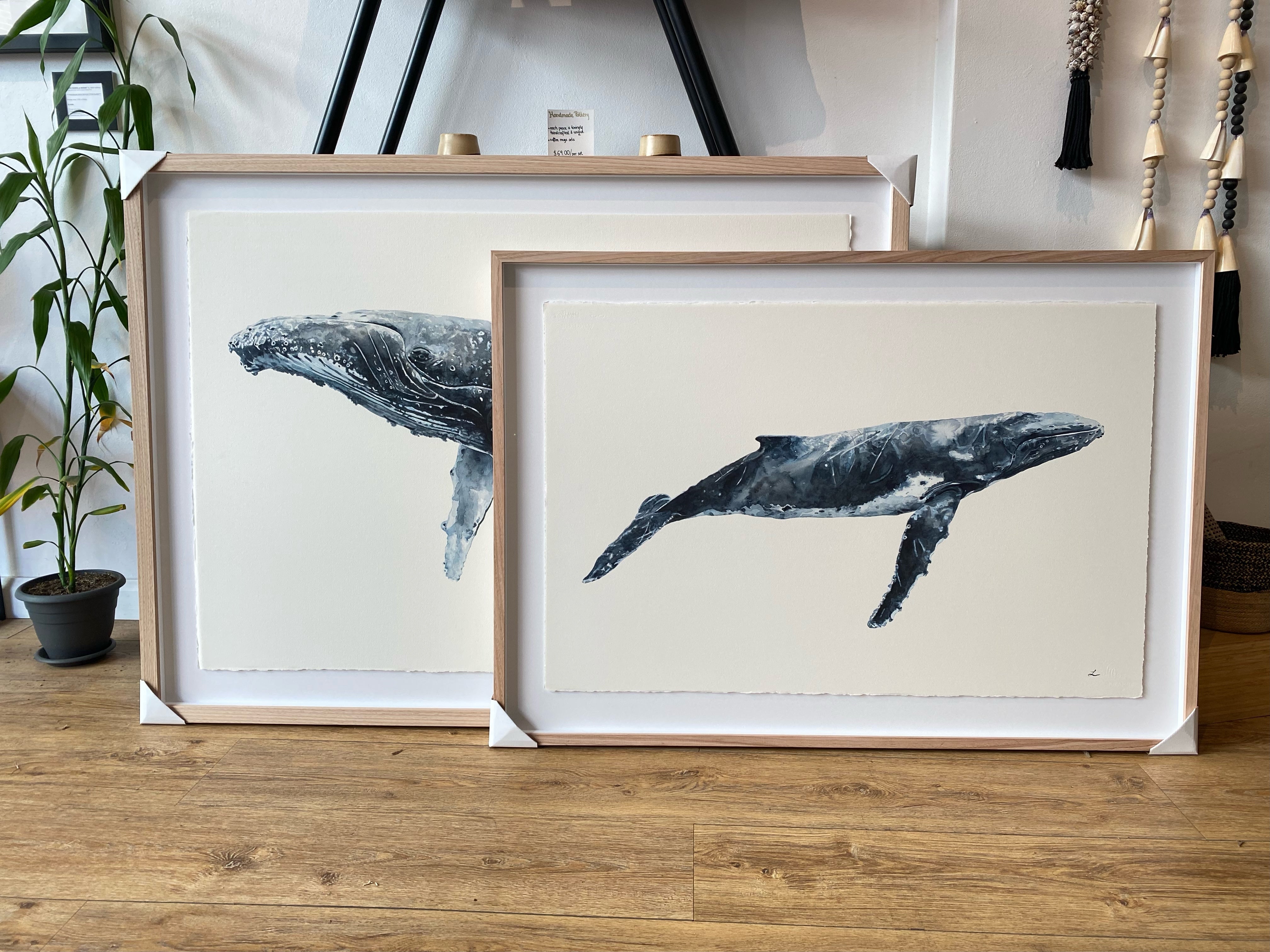 BILGOLA - The Hump Back Whale Original Watercolour Wall Artwork