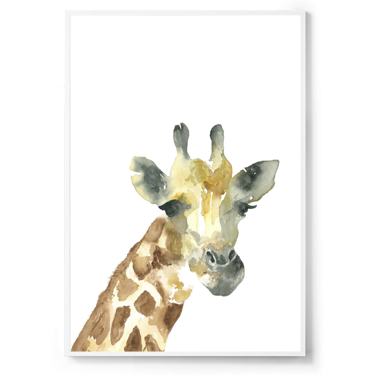 Jeremy the Giraffe: Watercolour Wall Print