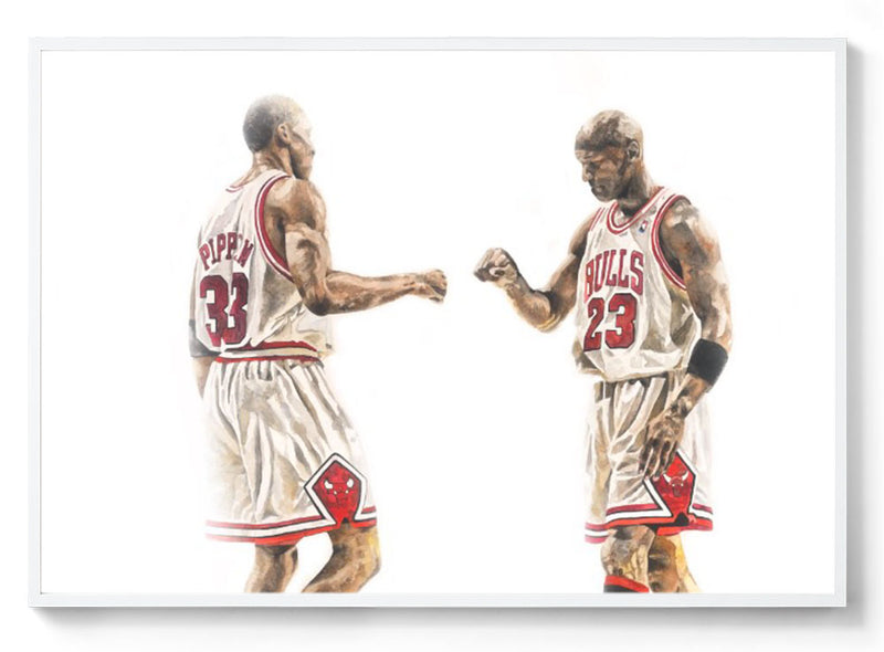 Scottie pippin and Michael Jordan art print