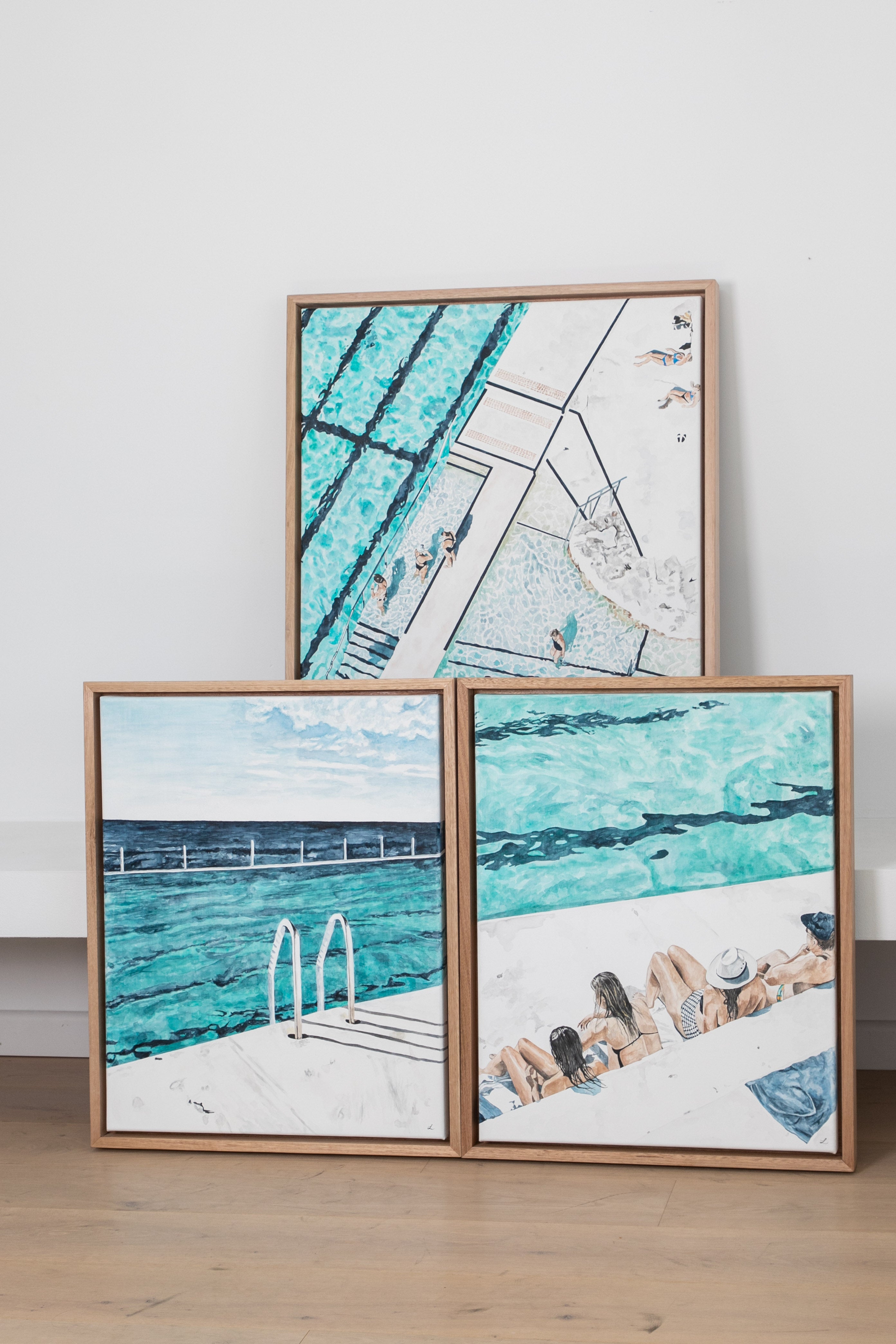Dipping Days - Original Watercolour on Canvas