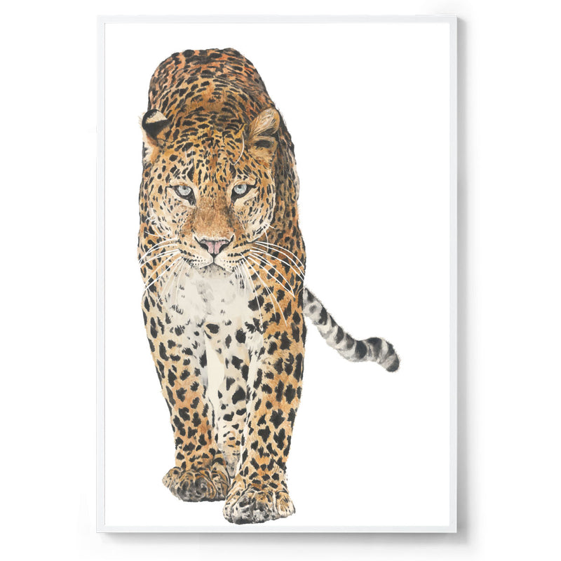 Zulu the Leopard: Watercolour Wall Print