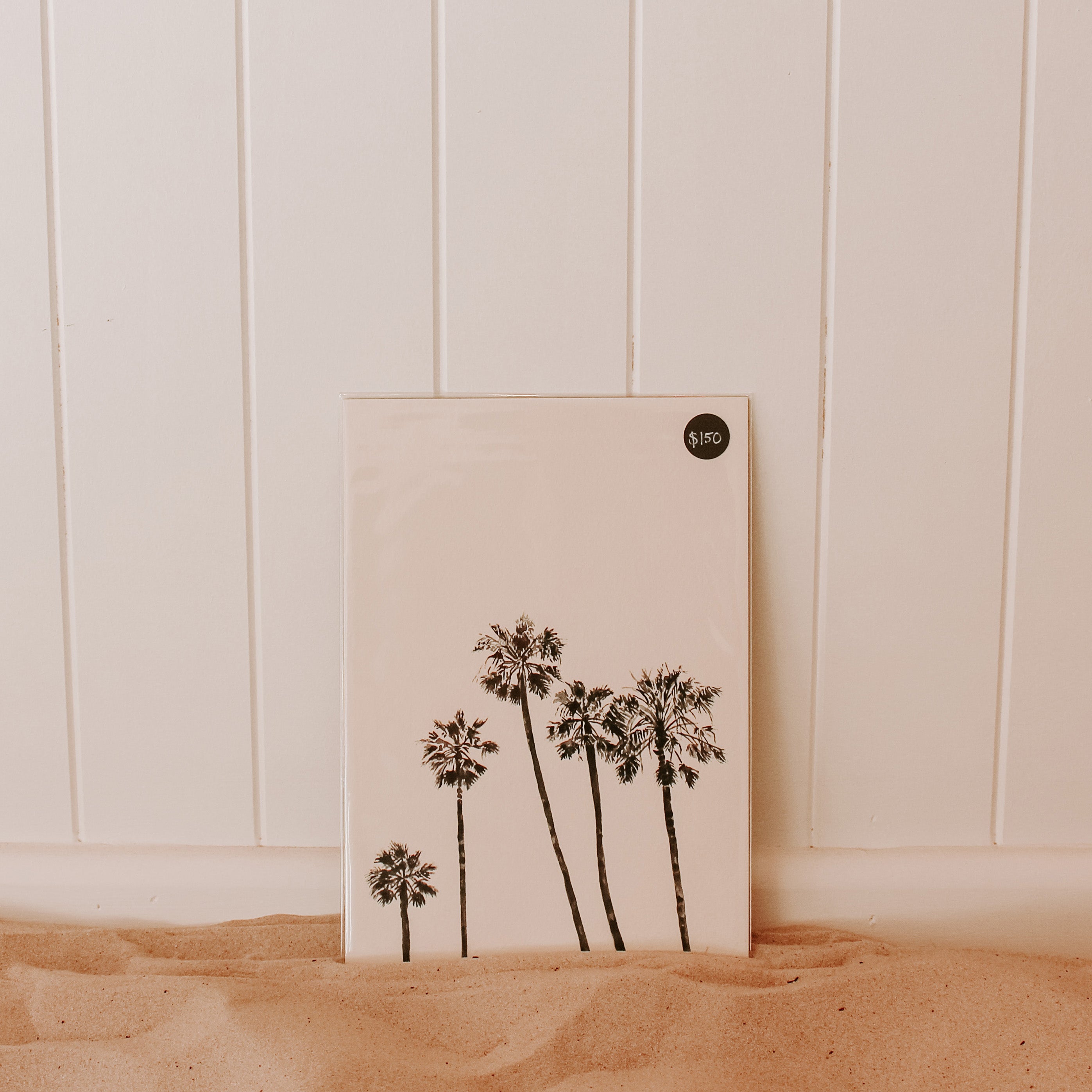 Palms at Dusk: Original Watercolour Wall Artwork