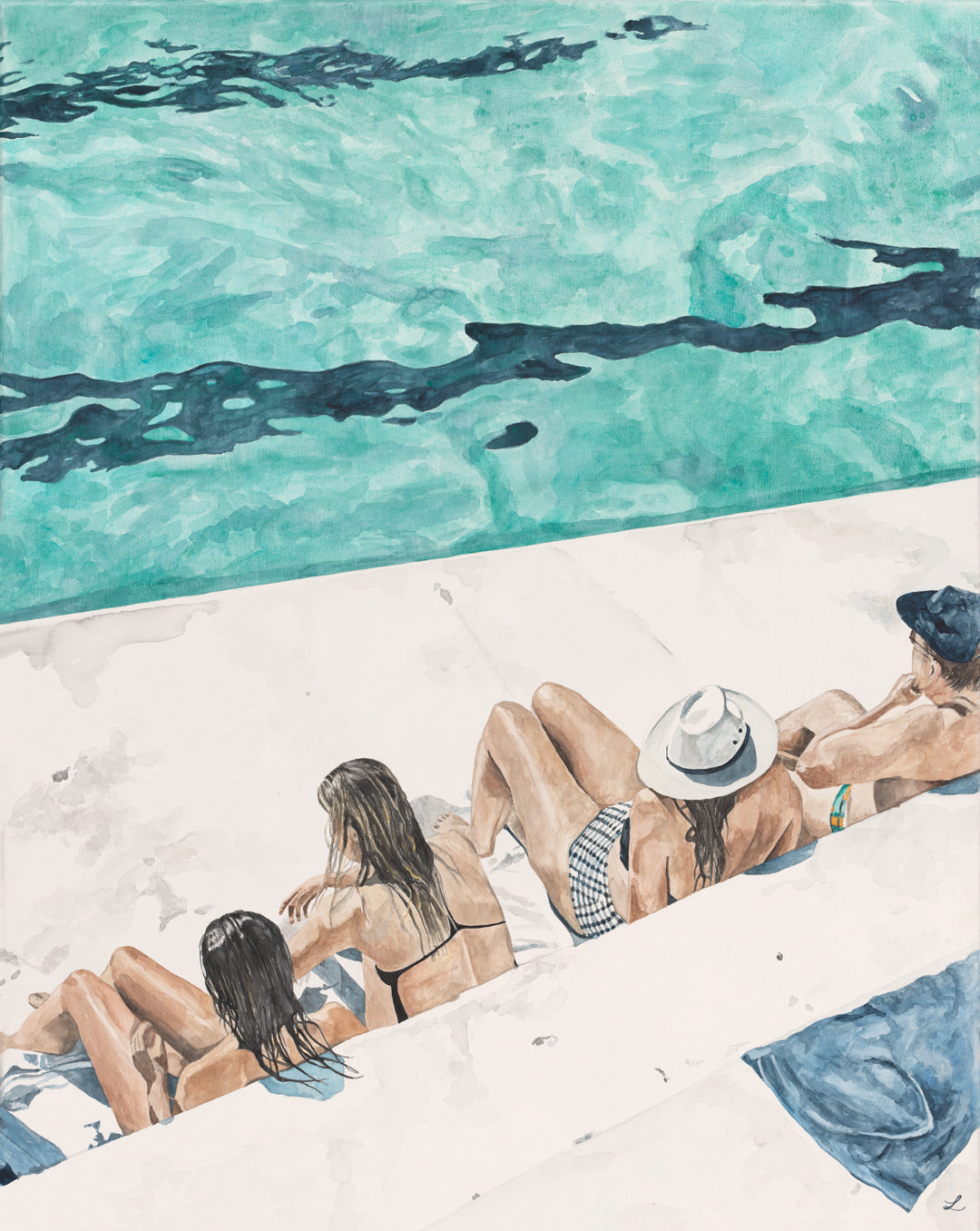Pause - Original Watercolour on Canvas