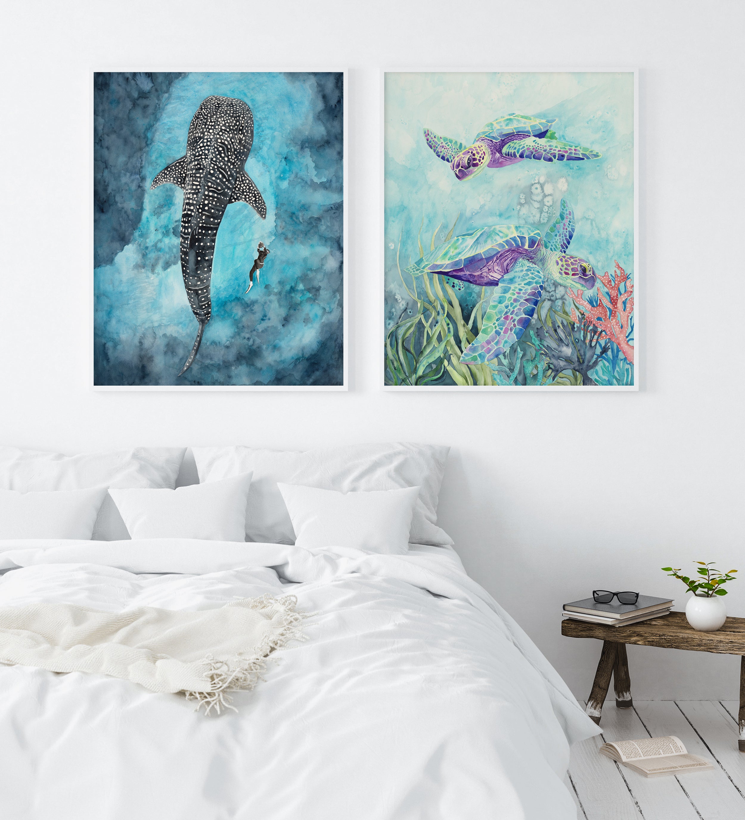 Whale Shark Encounter: Limited Edition Watercolour Wall Print