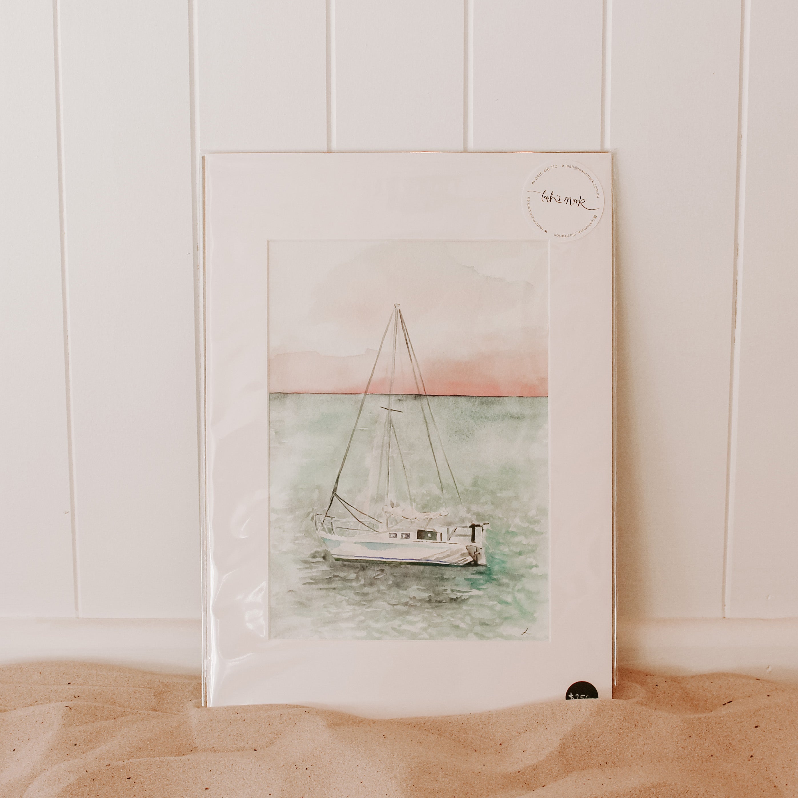 Sunset Sail: Original Watercolour Artwork