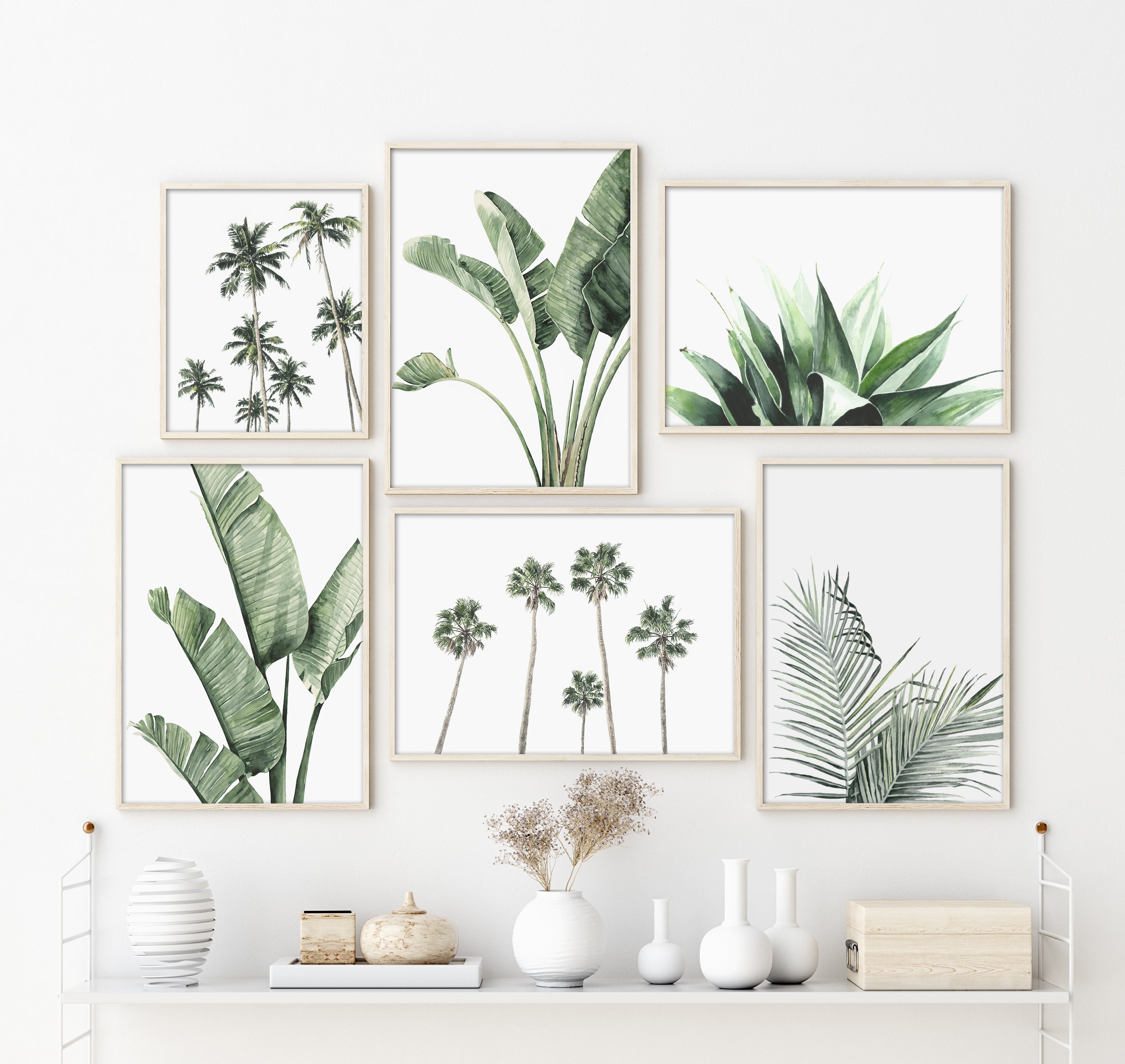 Hamptons coastal styled art wall
