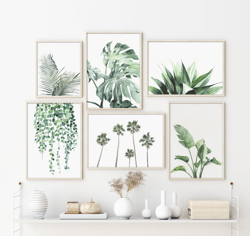 Coastal tropical botanical art prints