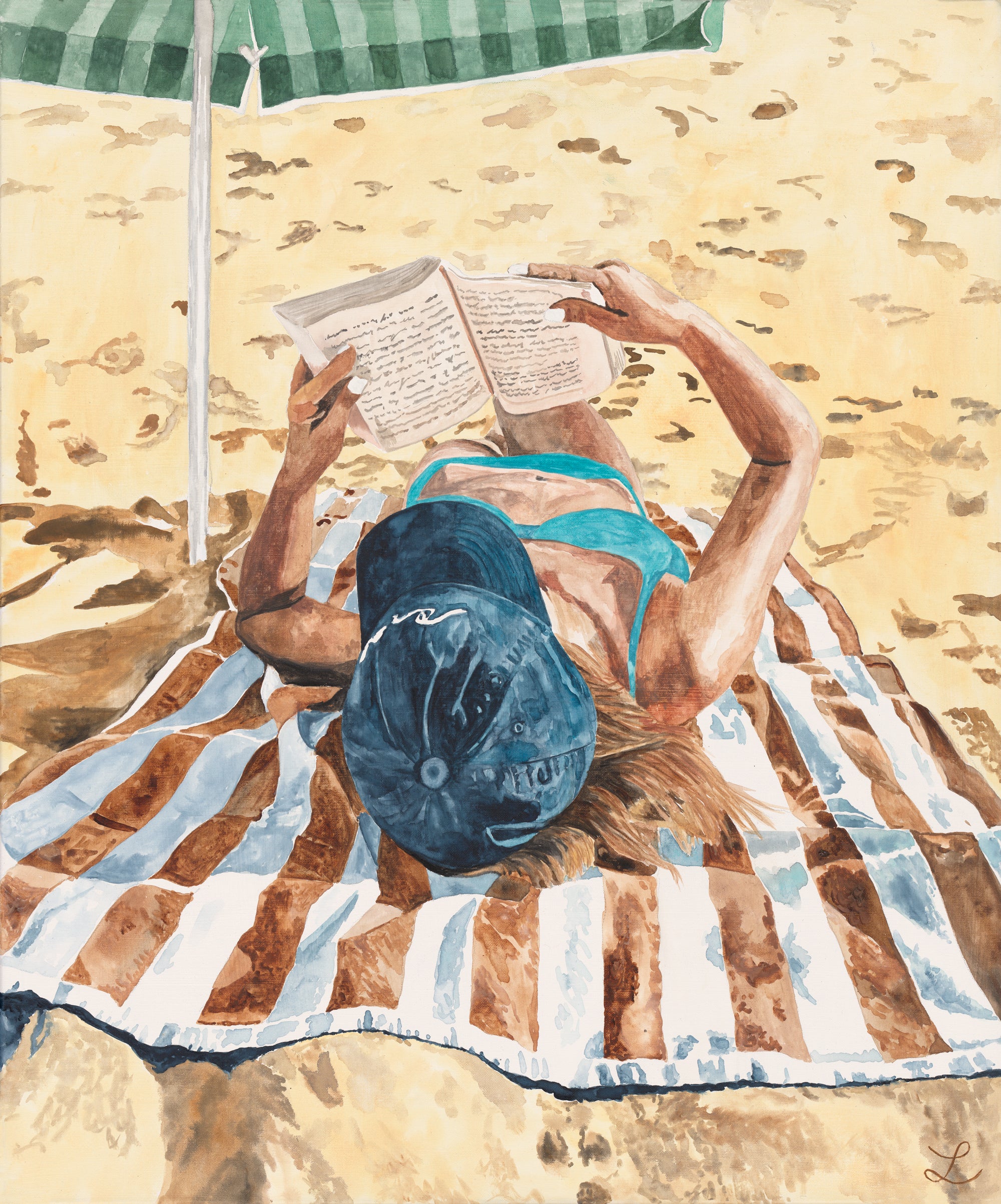 Shaded Solitude - Original Watercolour on Canvas
