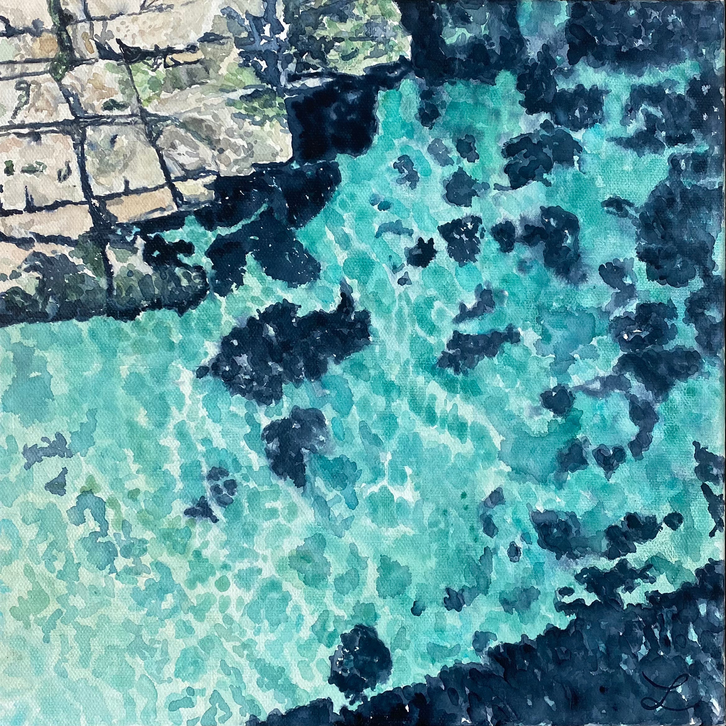 Snorkel Sanctuary - Original Watercolour on canvas