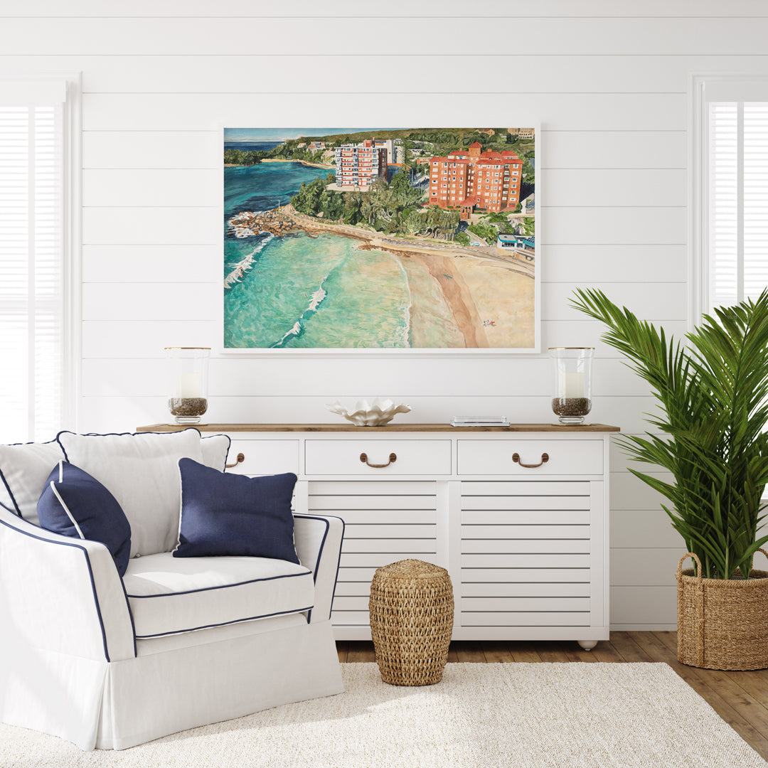 South Corner Manly: Limited Edition Watercolour Wall Print
