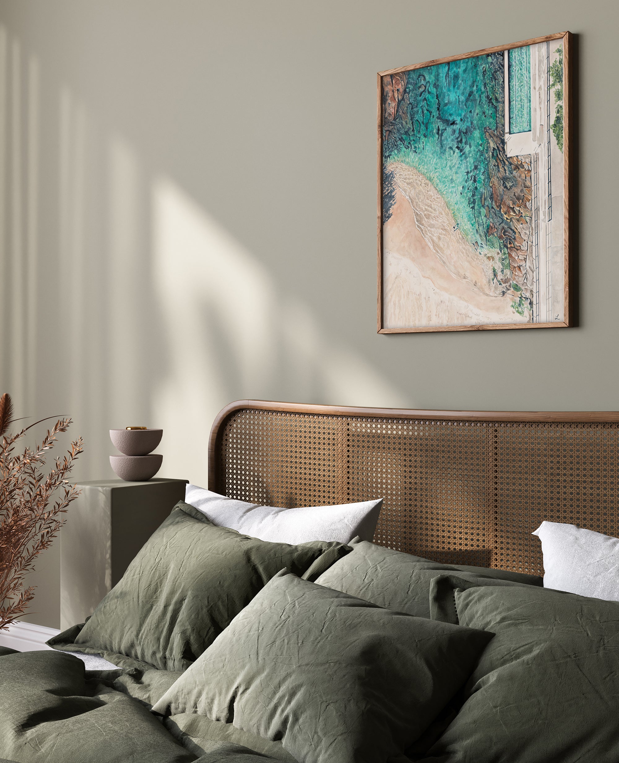 Beach Day at Clovelly: Limited Edition Watercolour Wall Print
