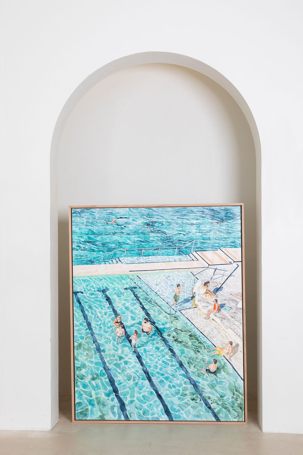 Bondi Bathers - Original Watercolour on canvas