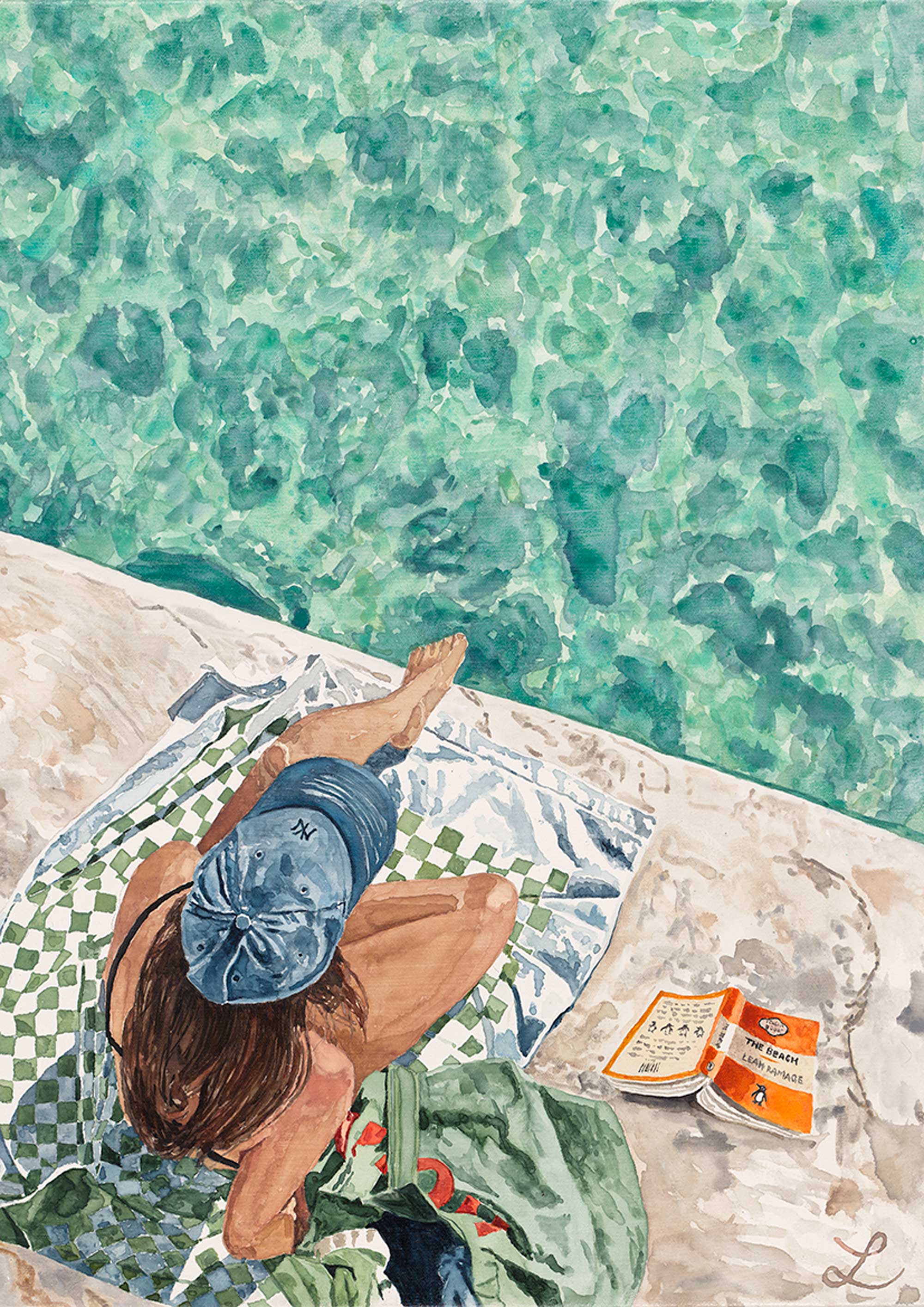Bower Hangs: Limited Edition Watercolour Wall Print