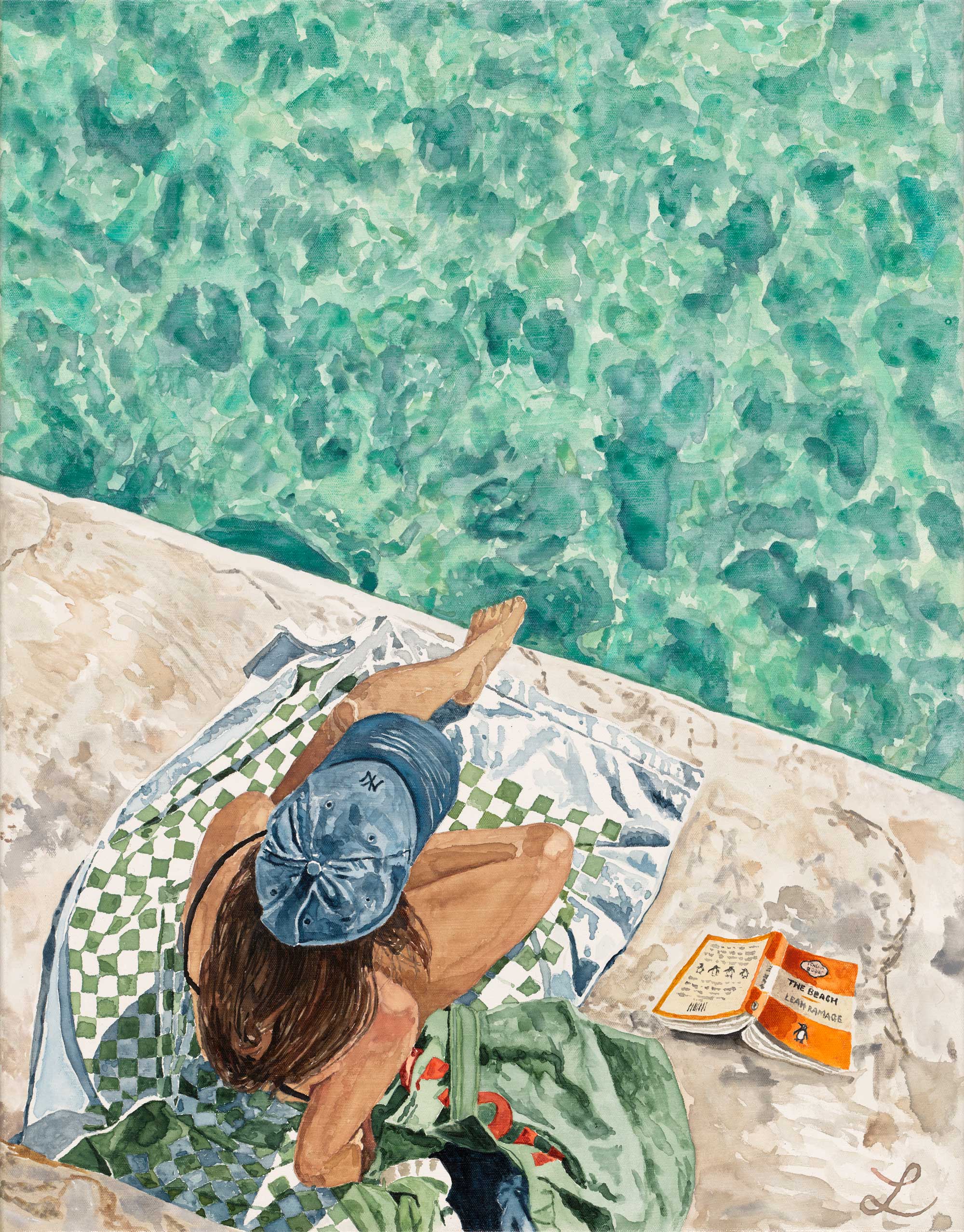 Bower Hangs - Original Watercolour and gouache on Canvas