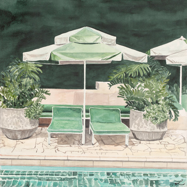 Pool Daze: Limited Edition Watercolour Paper Print