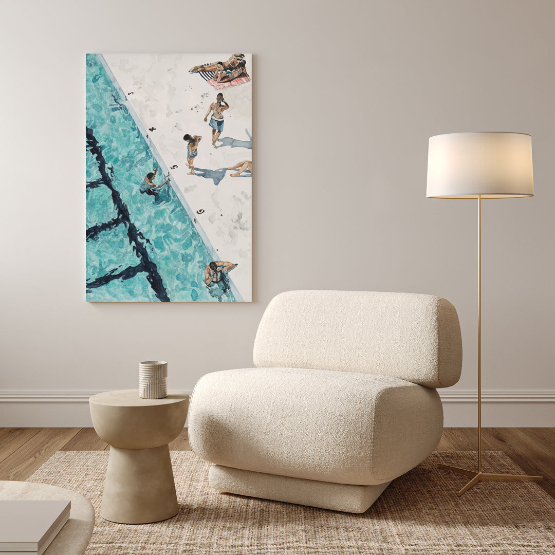 In the Slow Lane: Limited Edition Watercolour Canvas Print