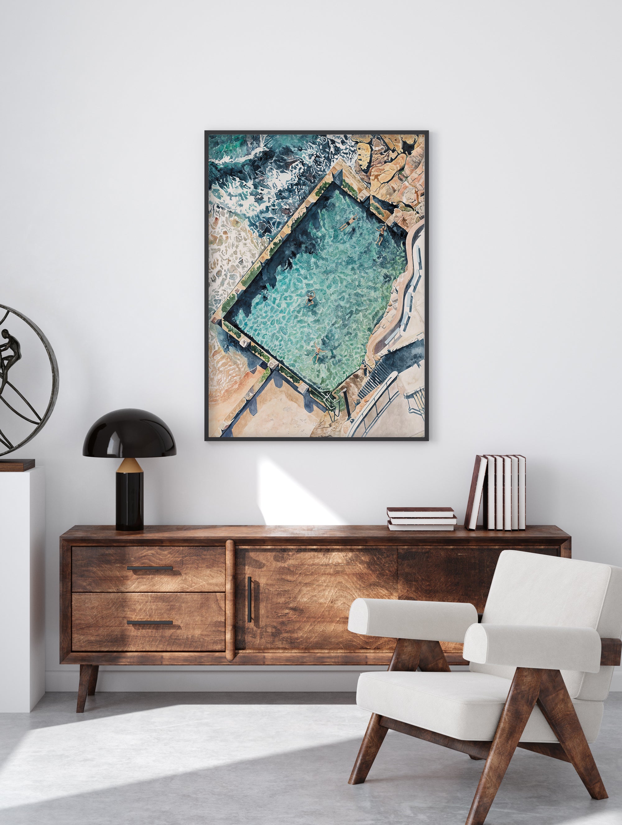 Coogee Rockpool: Limited Edition Watercolour Wall Print