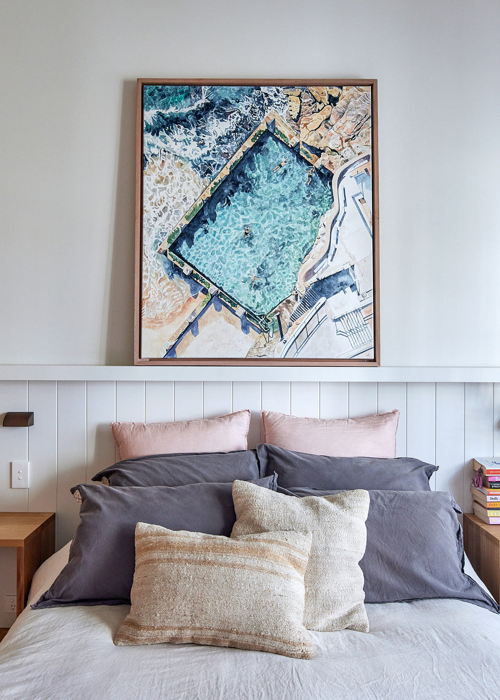 Coogee Rockpool - Original Watercolour and gouache on canvas
