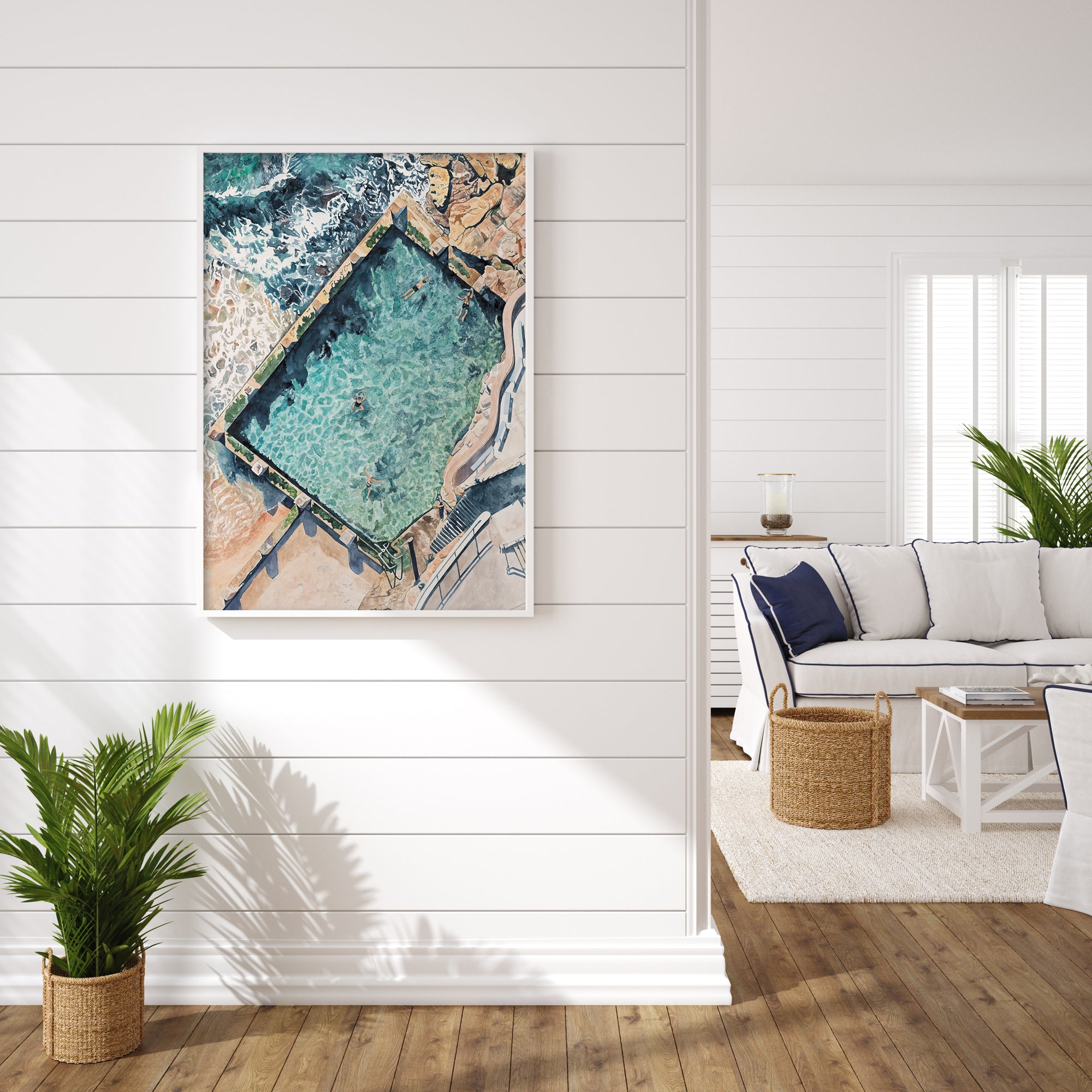 Coogee Rockpool: Limited Edition Watercolour Wall Print
