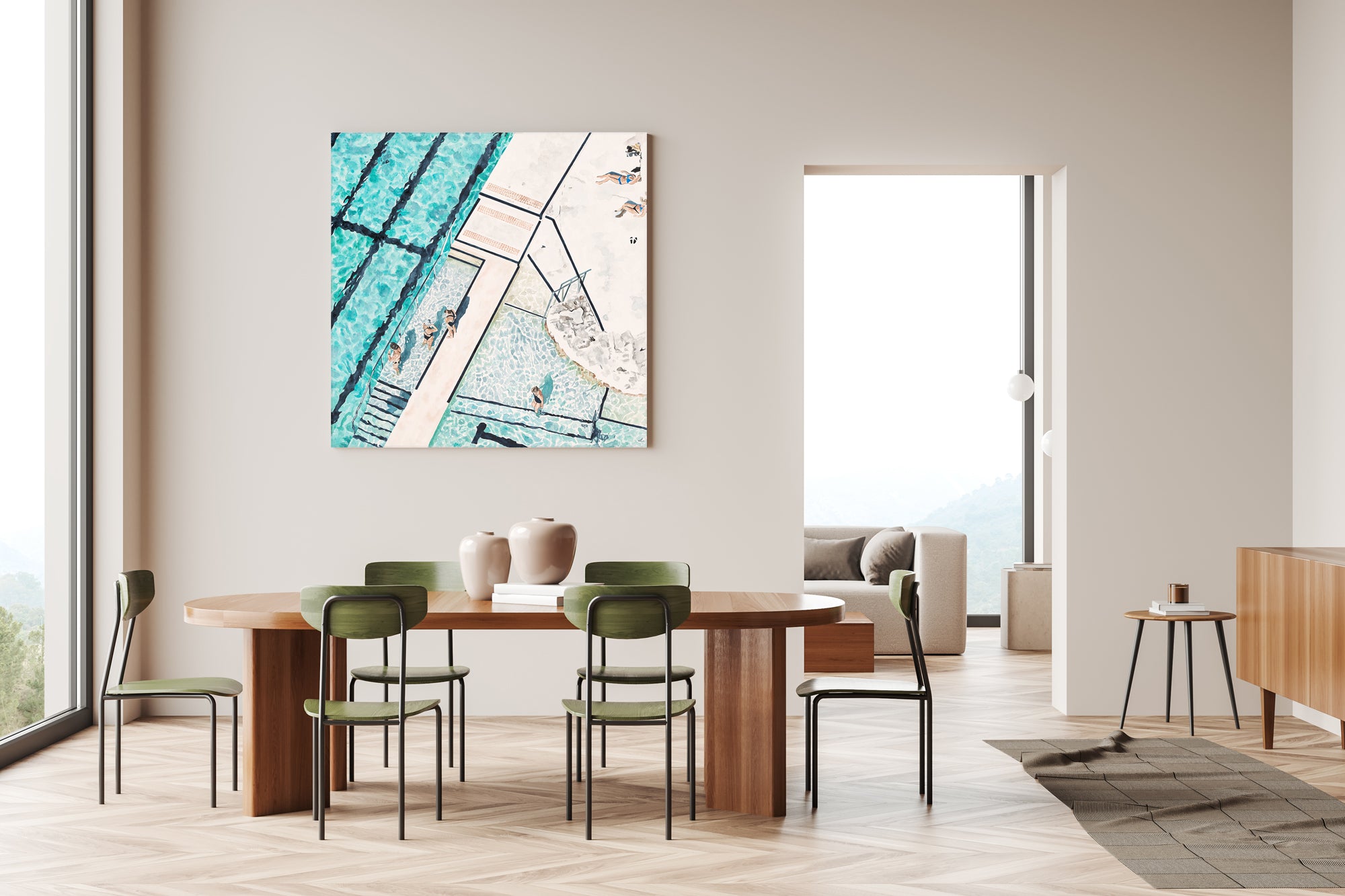 Dipping Days: Limited Edition Watercolour Canvas Print